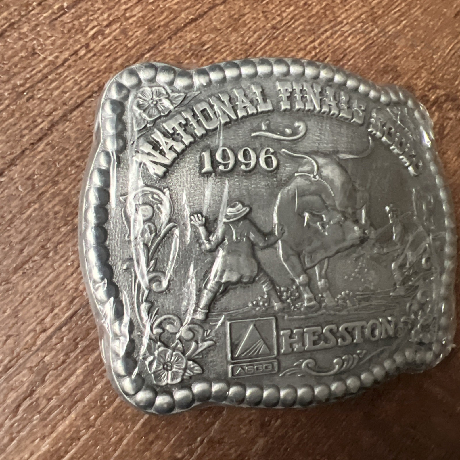 Vintage 1996 Hesston National Finals Rodeo (NFR) Belt Buckle Sealed