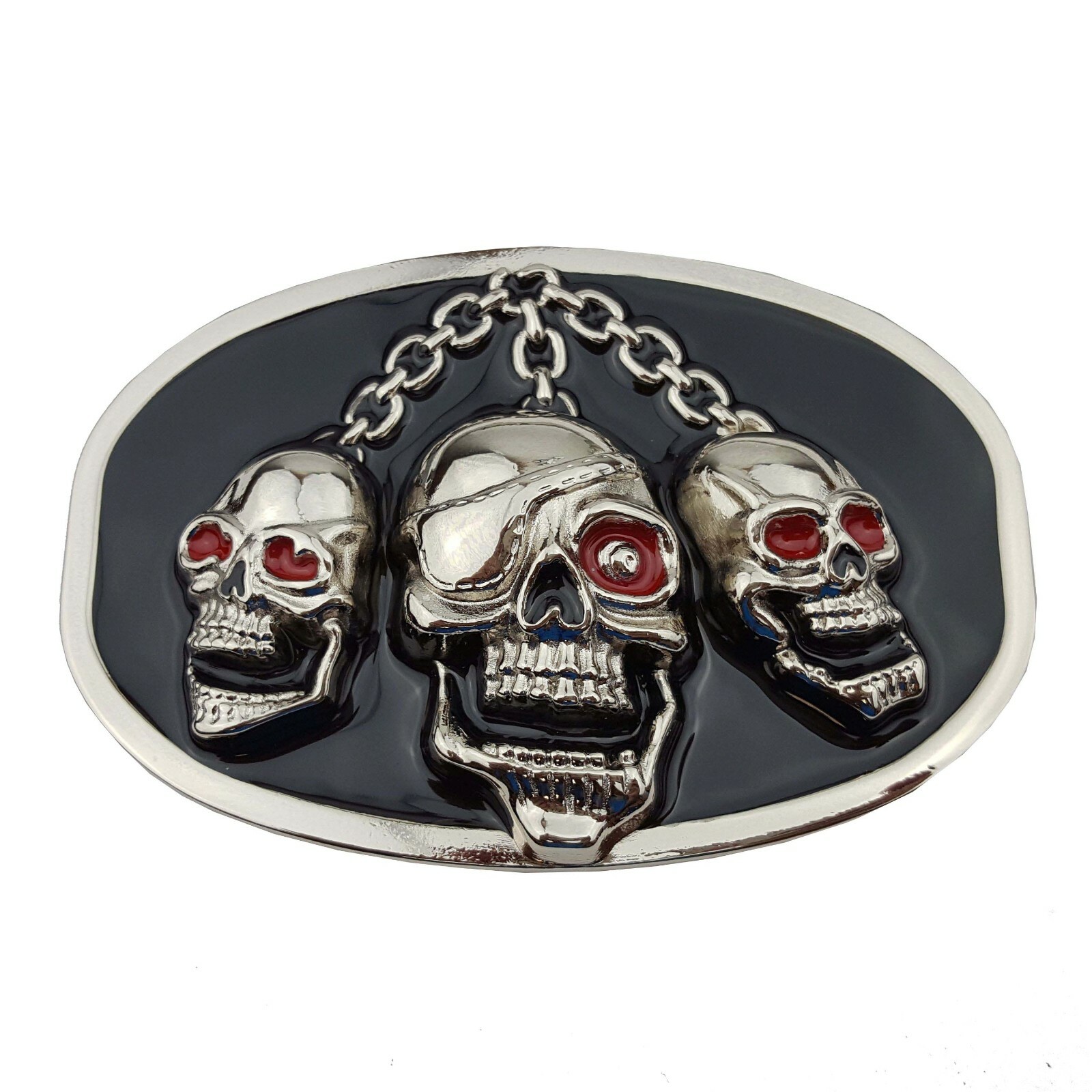 Pirate Skulls with Chain Belt Buckle