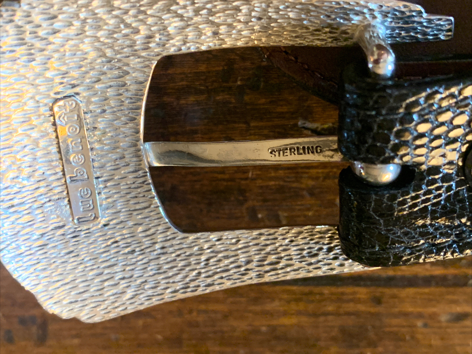 ✅ XL Pawn James Reid style Sterling Silver Belt Buckle Set 30-33-1”✅nu Belt