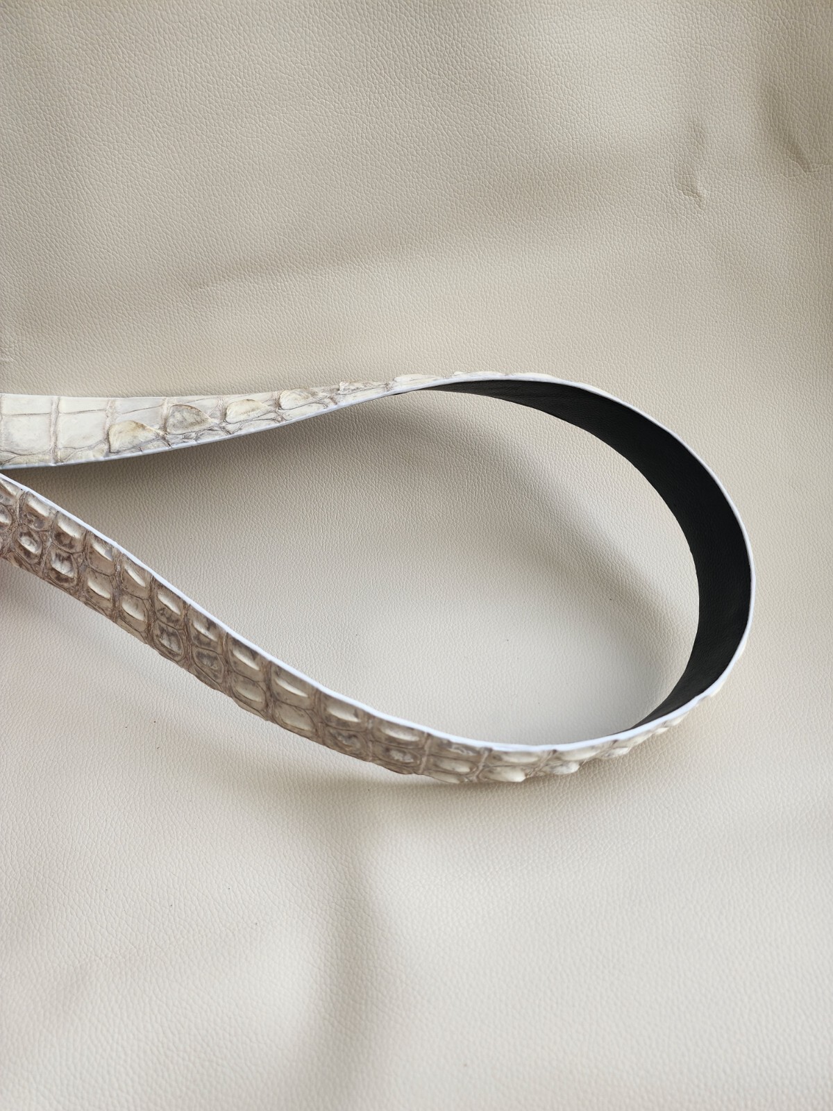 3.8CM White 100% Genuine,Real Leather Skin Mens Belt Pin Buckle-Customize