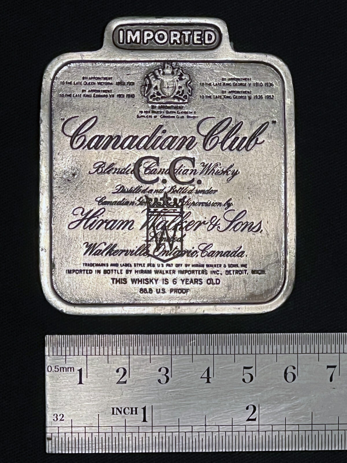 C.C. Canadian Club Whiskey Belt Buckle From Bergamot Brass Works 1975 – Preowned