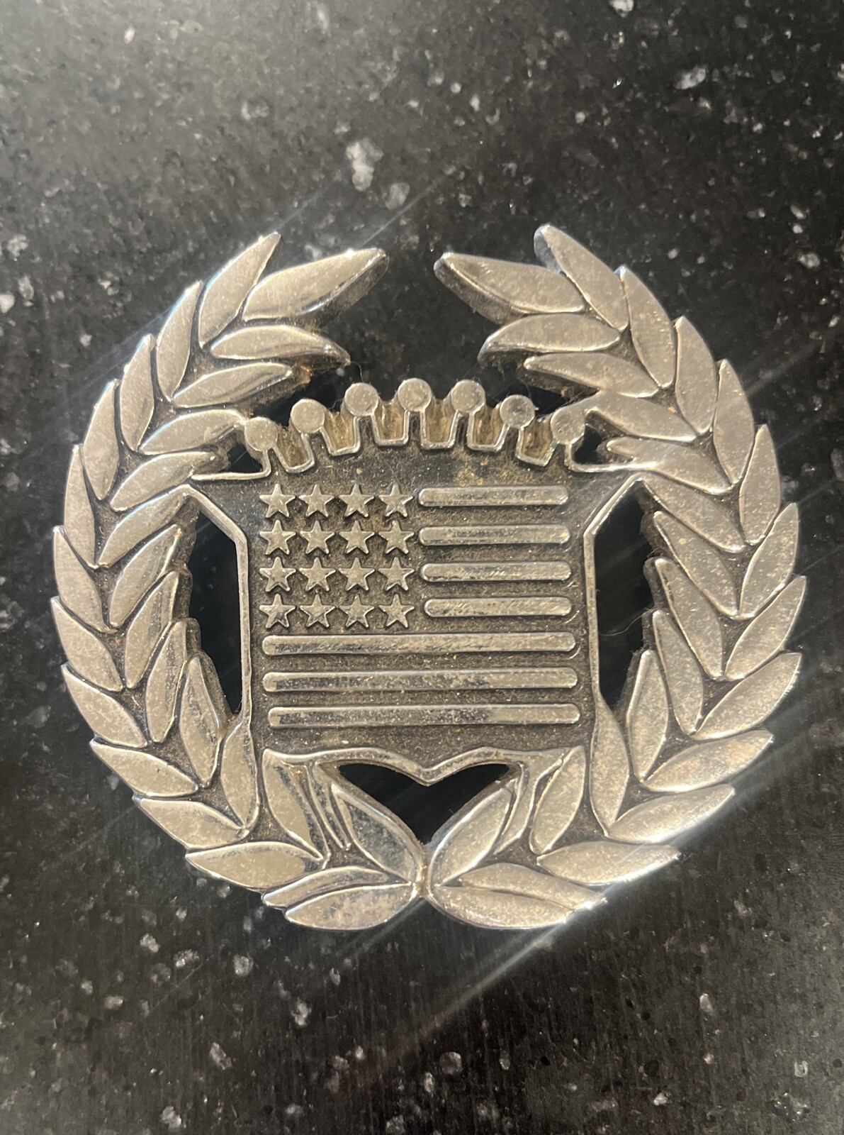 Famous Stars Stripes Patriotic USA Metal 8387 Cadillac Belt Buckle