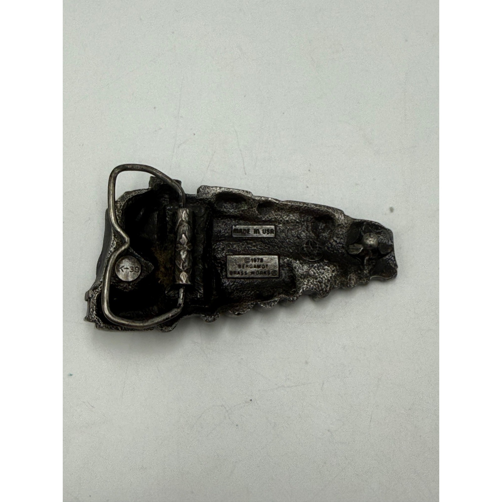 Vintage 1978 Bergamot Brass Works Steam Locomotive Train Belt Buckle 1002 USA