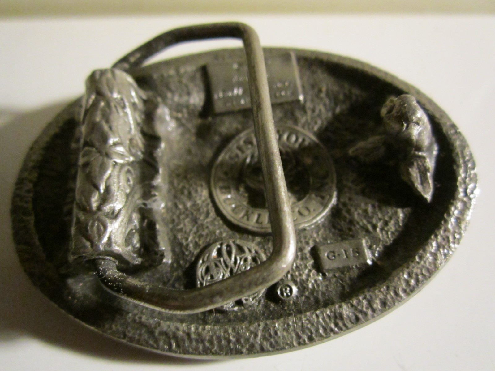 VINTAGE MOOSE ANIMAL SCENE HIGH RELIEF BELT BUCKLE HEAVY – GW-16