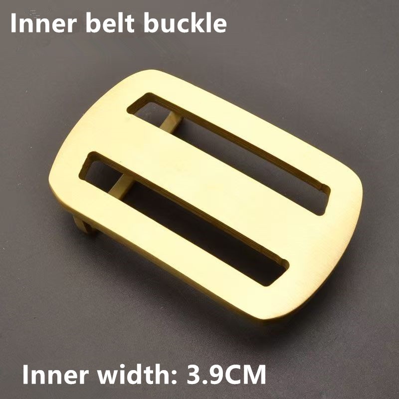 Brass belt head with smooth buckle for men&rsquo;s solid buckle head 3.9cm