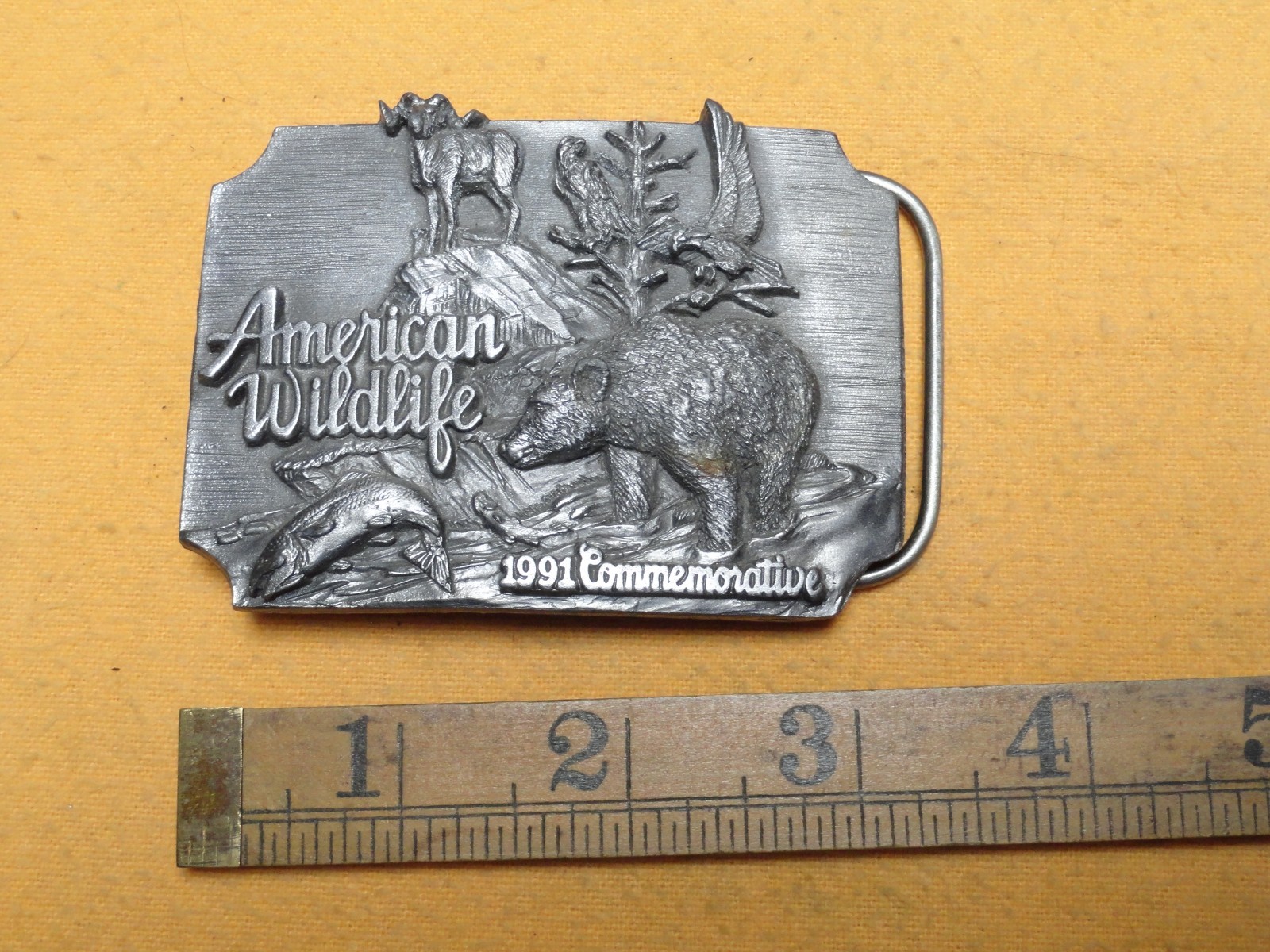 1991 Siskiyou american wildlife belt buckle 765/2500 limited edition wildlife