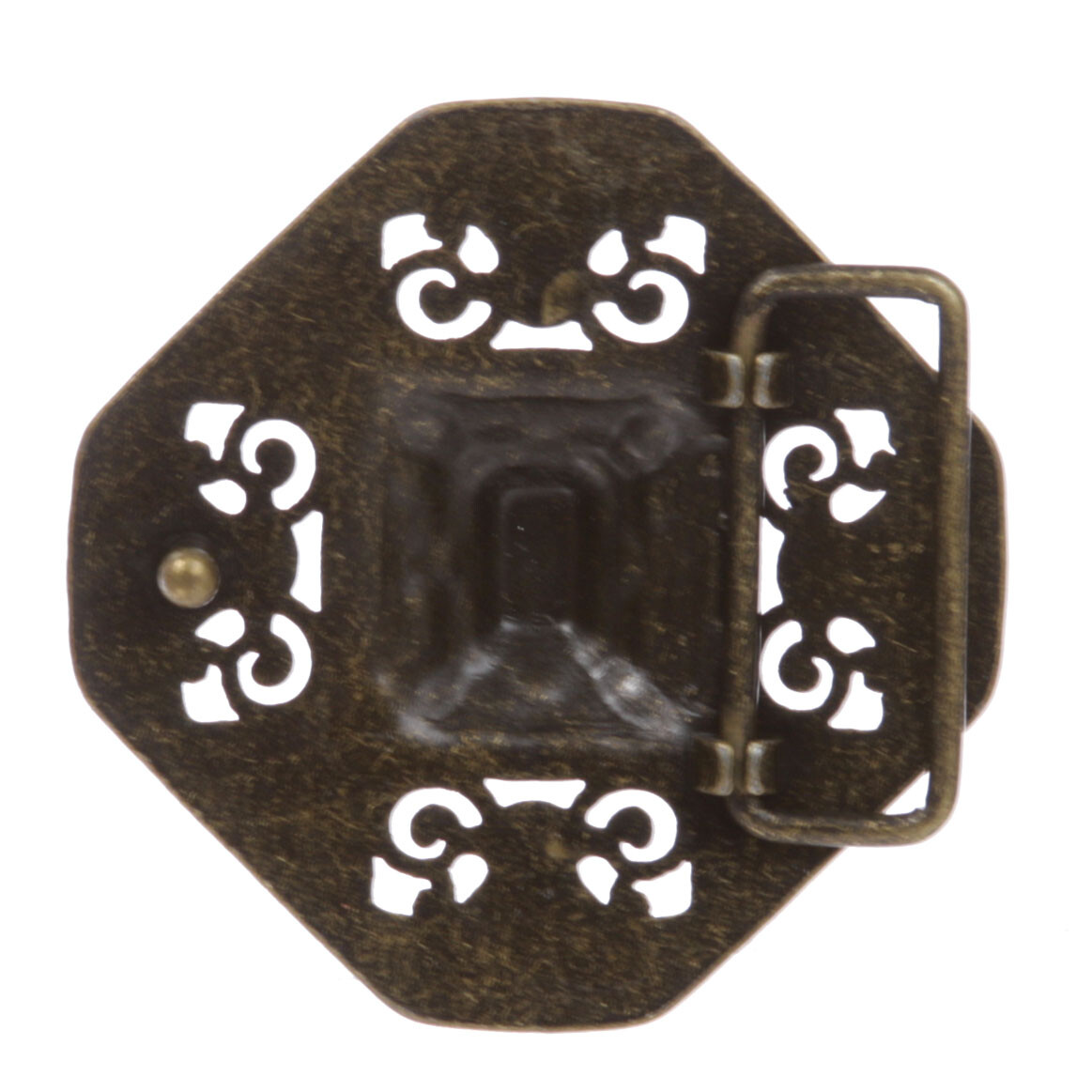 Engraving Hollow Out Perforated Floral Octagonal Rhombic Square Belt Buckl
