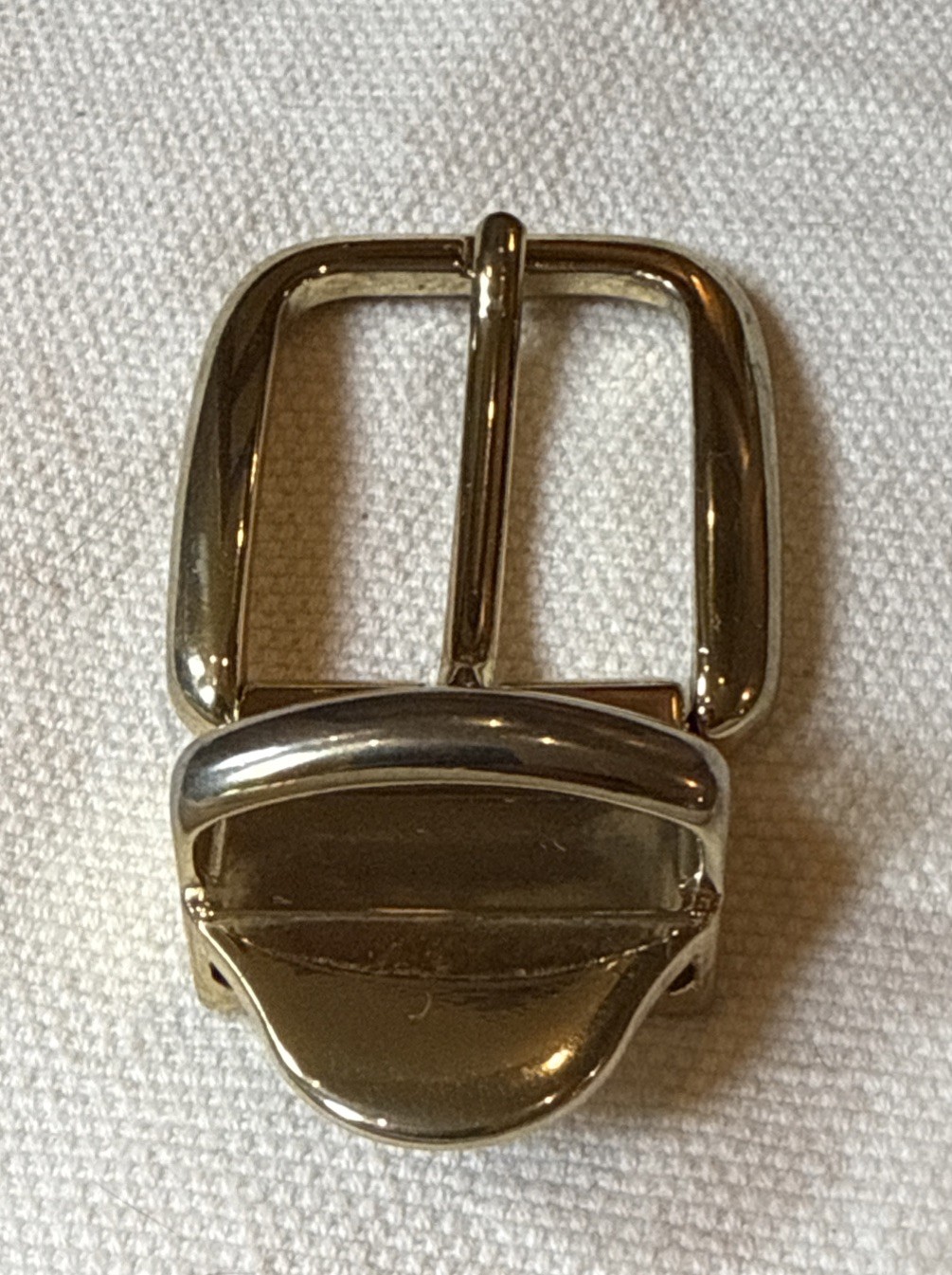 Unisex Gold Tone Belt Buckle Made In Italy With Leather Clip