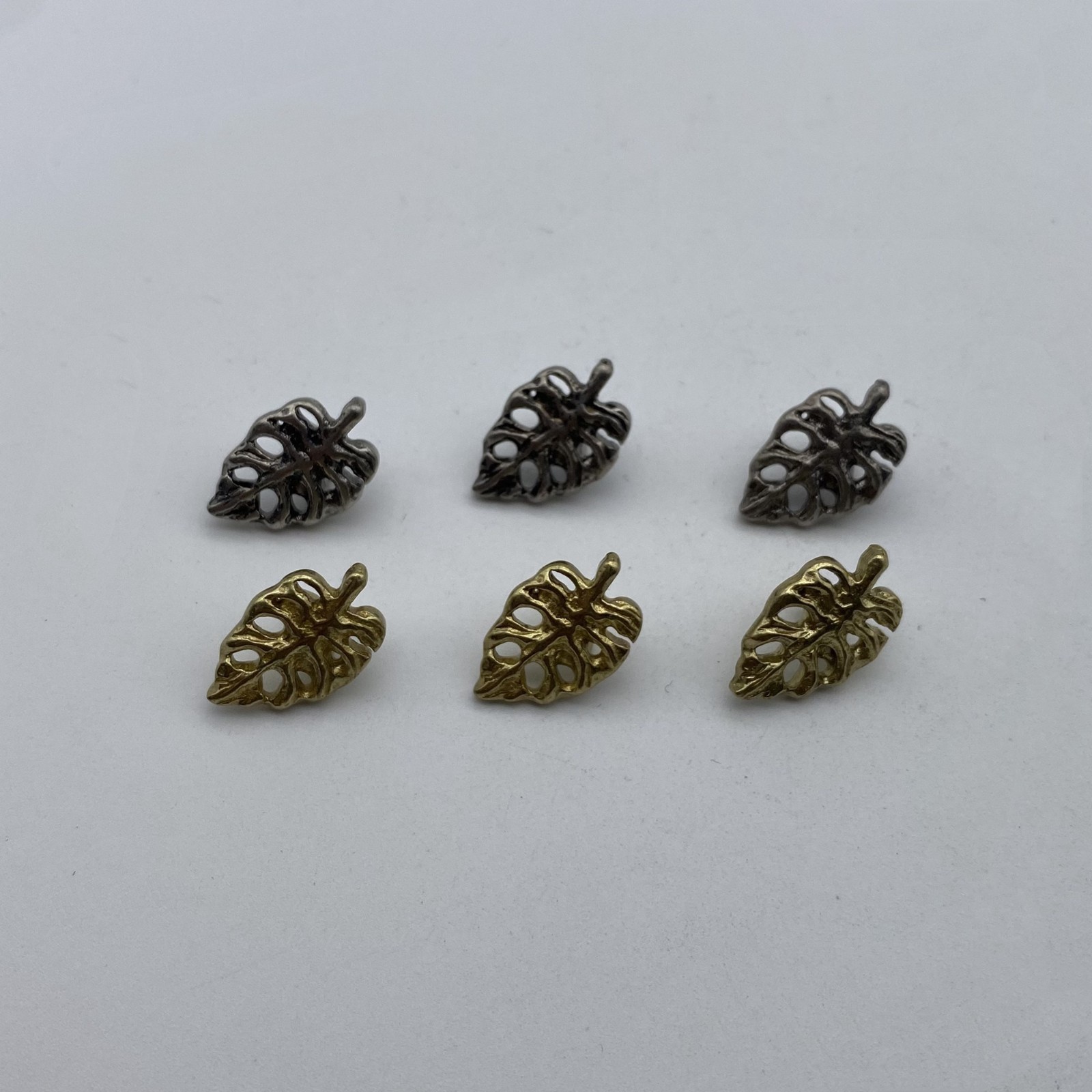 Leaf Design Sewing Button,Clothing Shank Button,Brass Sewing Button lot