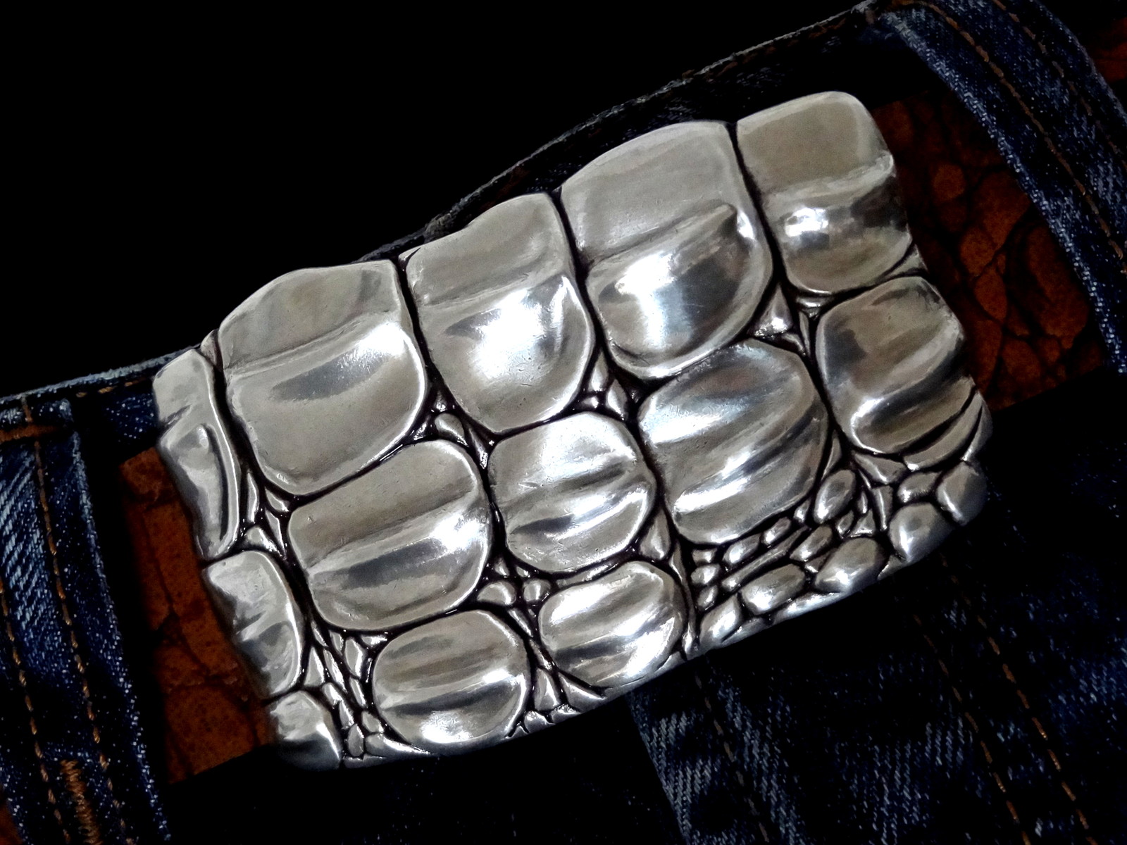 Croc Belt Buckle Buckle Reptile Crocodile Ornament Lily Interchangeable Buckle 4cm