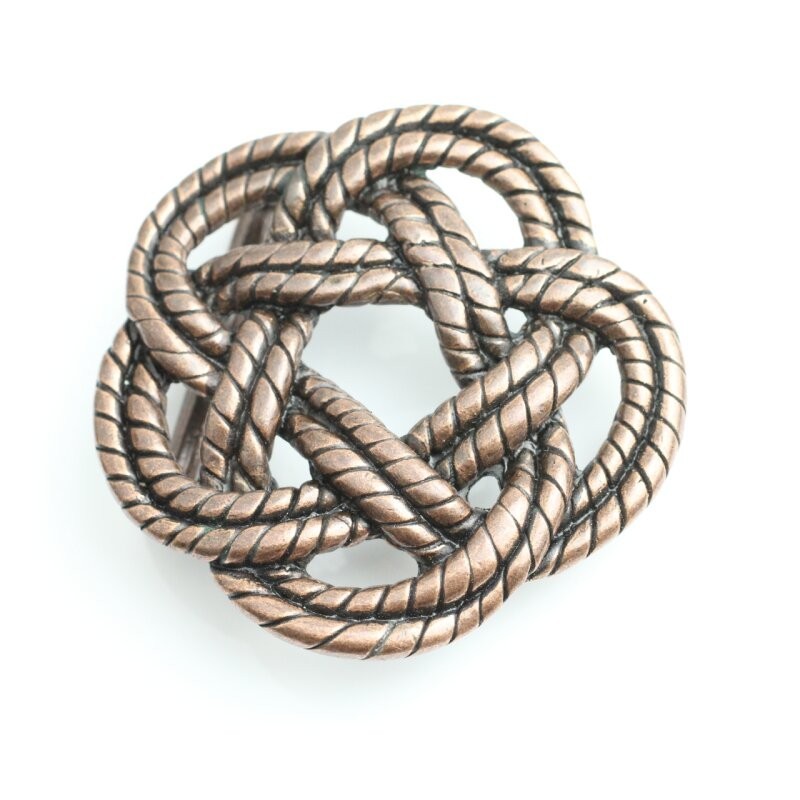 Knot Belt Buckle, Celtic Gordian Knot Buckle, Antique Copper Rope Design Buckle