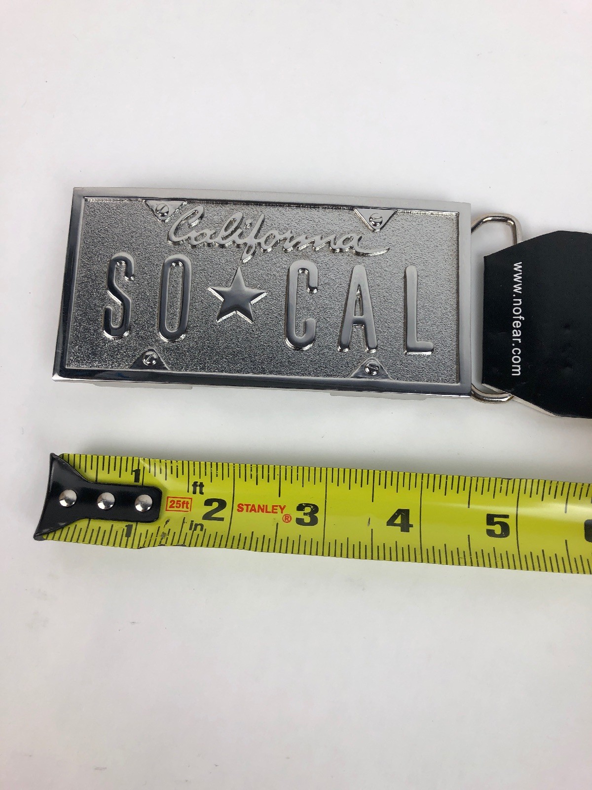 No Fear XB021 Southern California SO * CAL Sliver CHROME belt buckle – FSTSHP