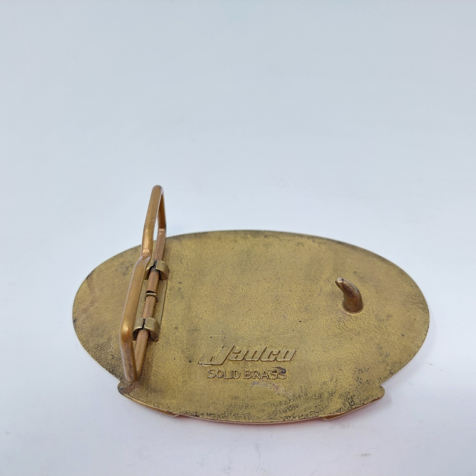 VTG California Farmer Magazine Belt Buckle 130th Aniversary 1984 Brass Jadco 80s