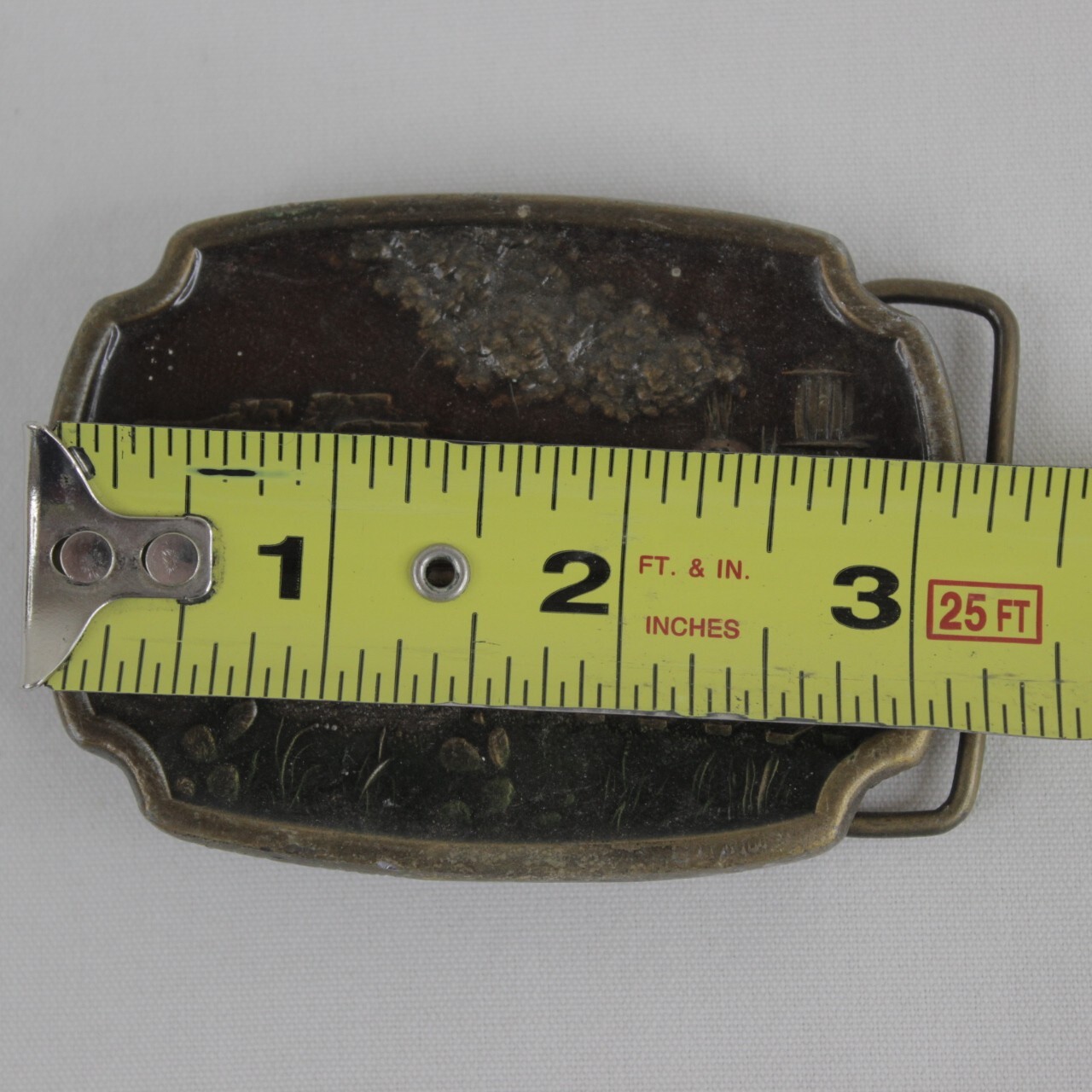 Texas Railroad Train Embossed Brass Belt Buckle Xoleaco A12