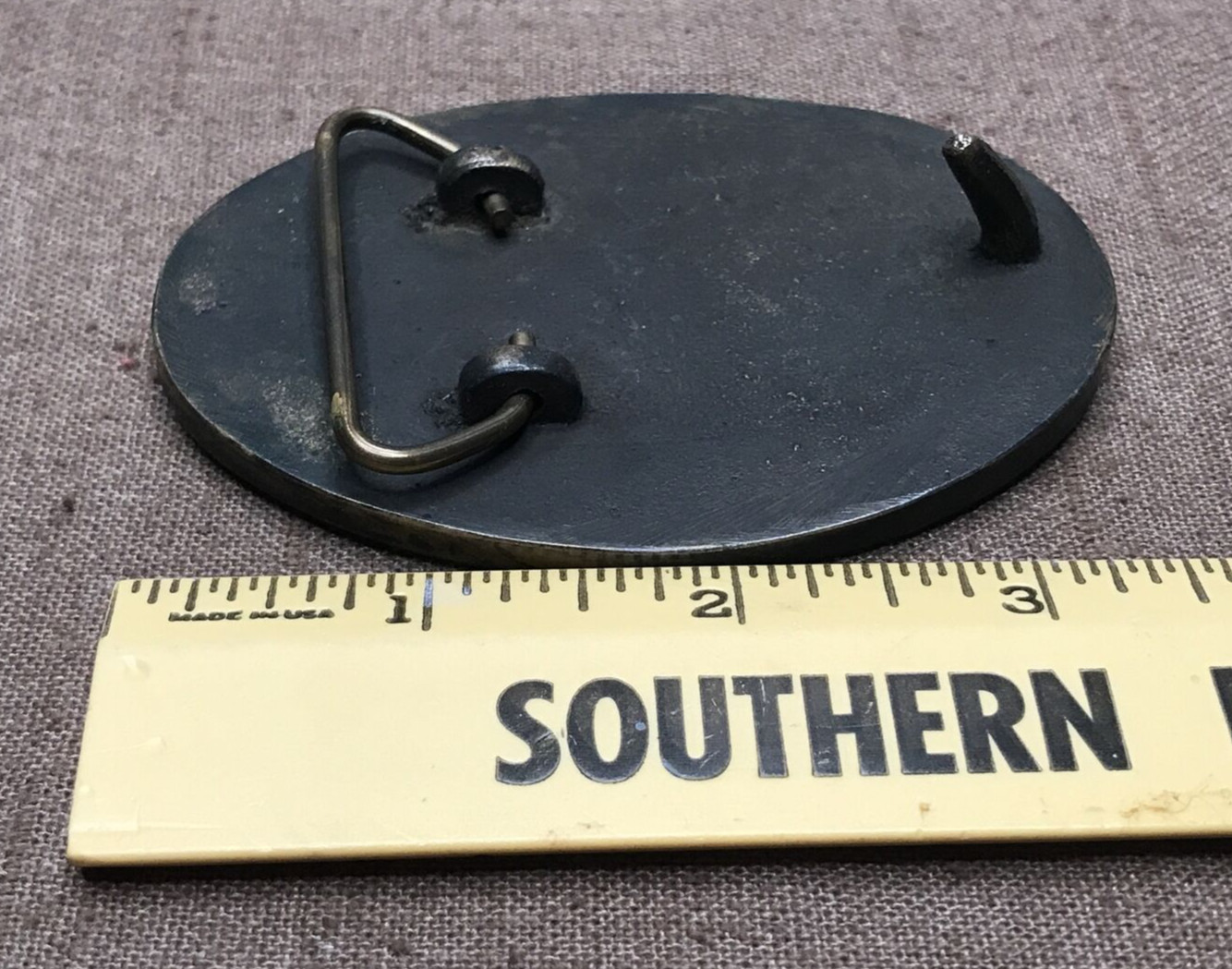 Vintage Lot of 3 Brass Belt Buckles 1970s 1980s Collectible Rare