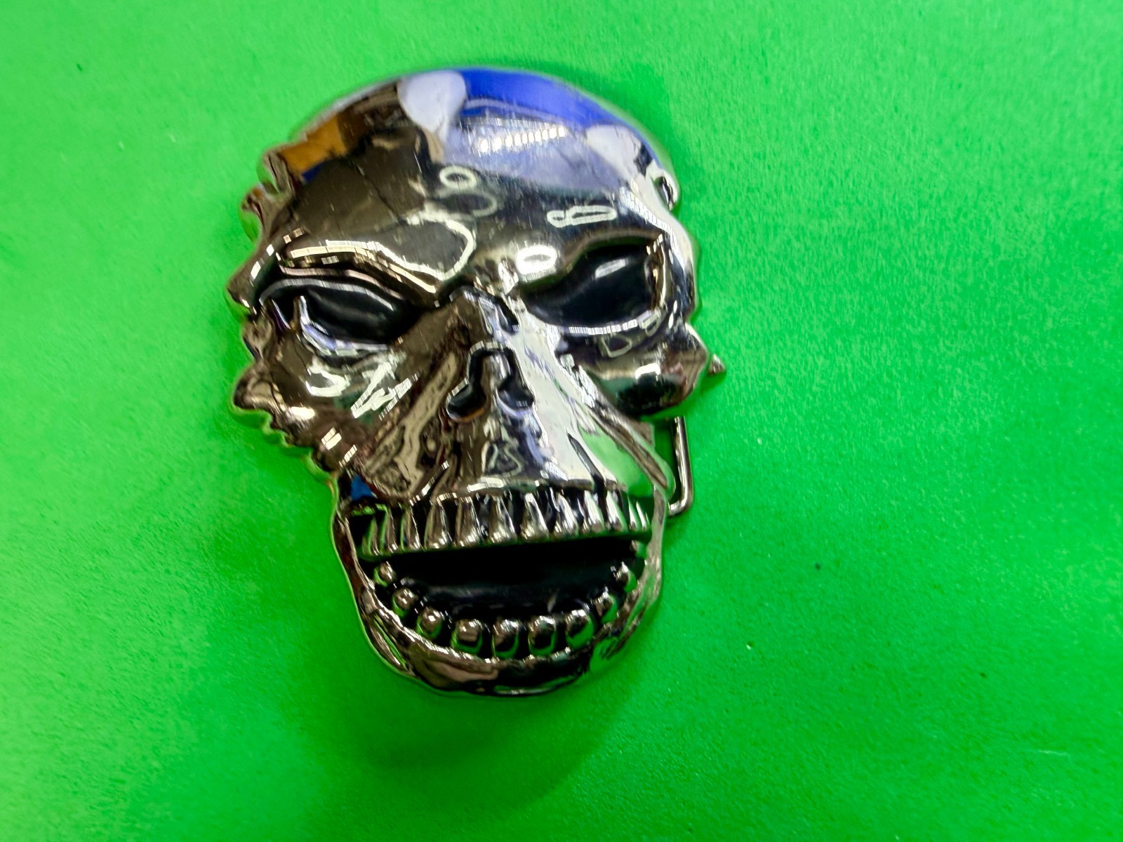 Creepy Skull Open Mouth Halloween 3D Gothic Punk Dimensional Belt Buckle