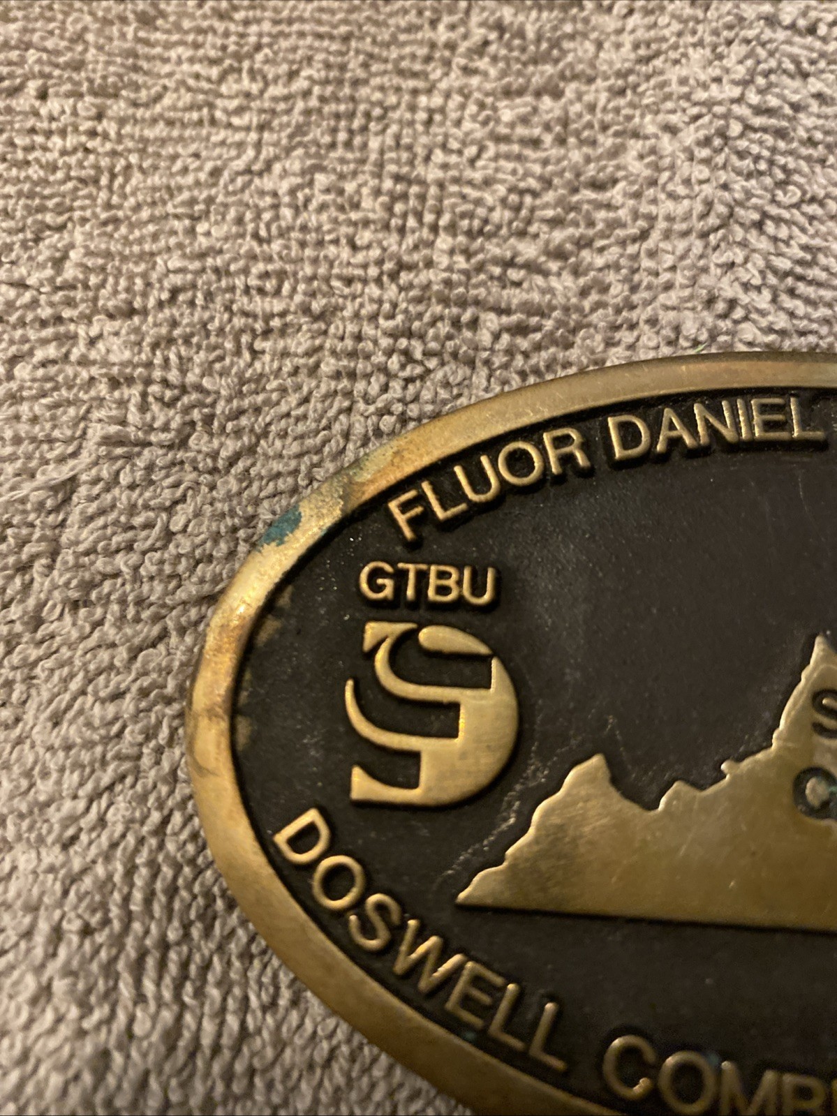 Solid Brass Fluor Daniel Virginia Power Sector Safety Quality Belt Buckle