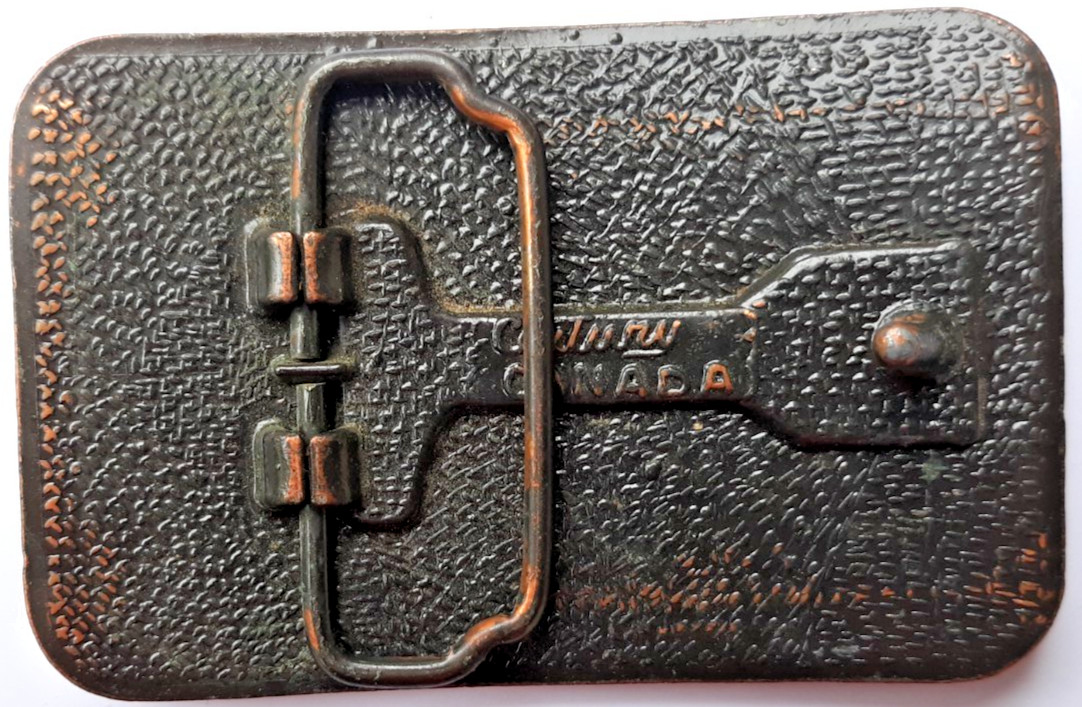 2 vintage Canada belt buckles maple leaf Century Buckle