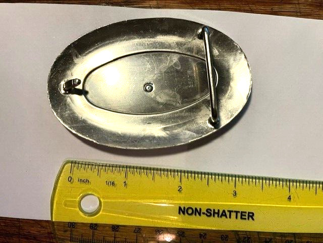 Bucking Horse Nickel Silver Belt Buckle/Used #22130sh
