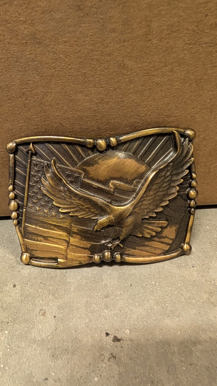 American Flag Eagle Belt Buckle