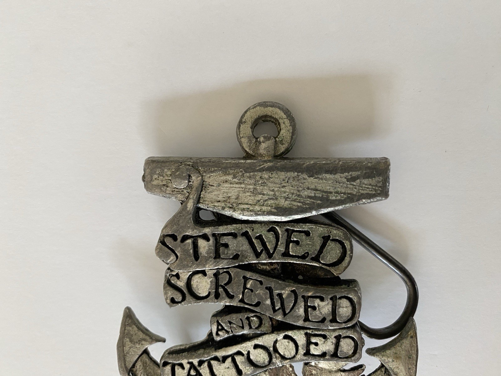 Stewed Screwed and Tattooed 2002 Anchor Belt Buckle