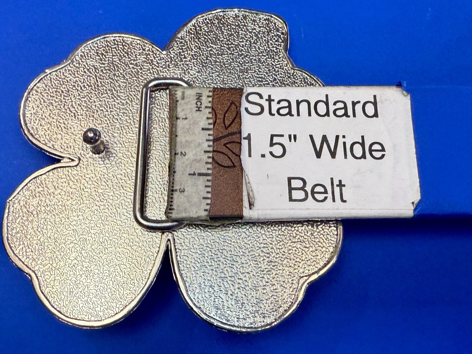 Lucky Four Leaf Clover Enameled Shamrock Large Belt Buckle with Bottle Opener