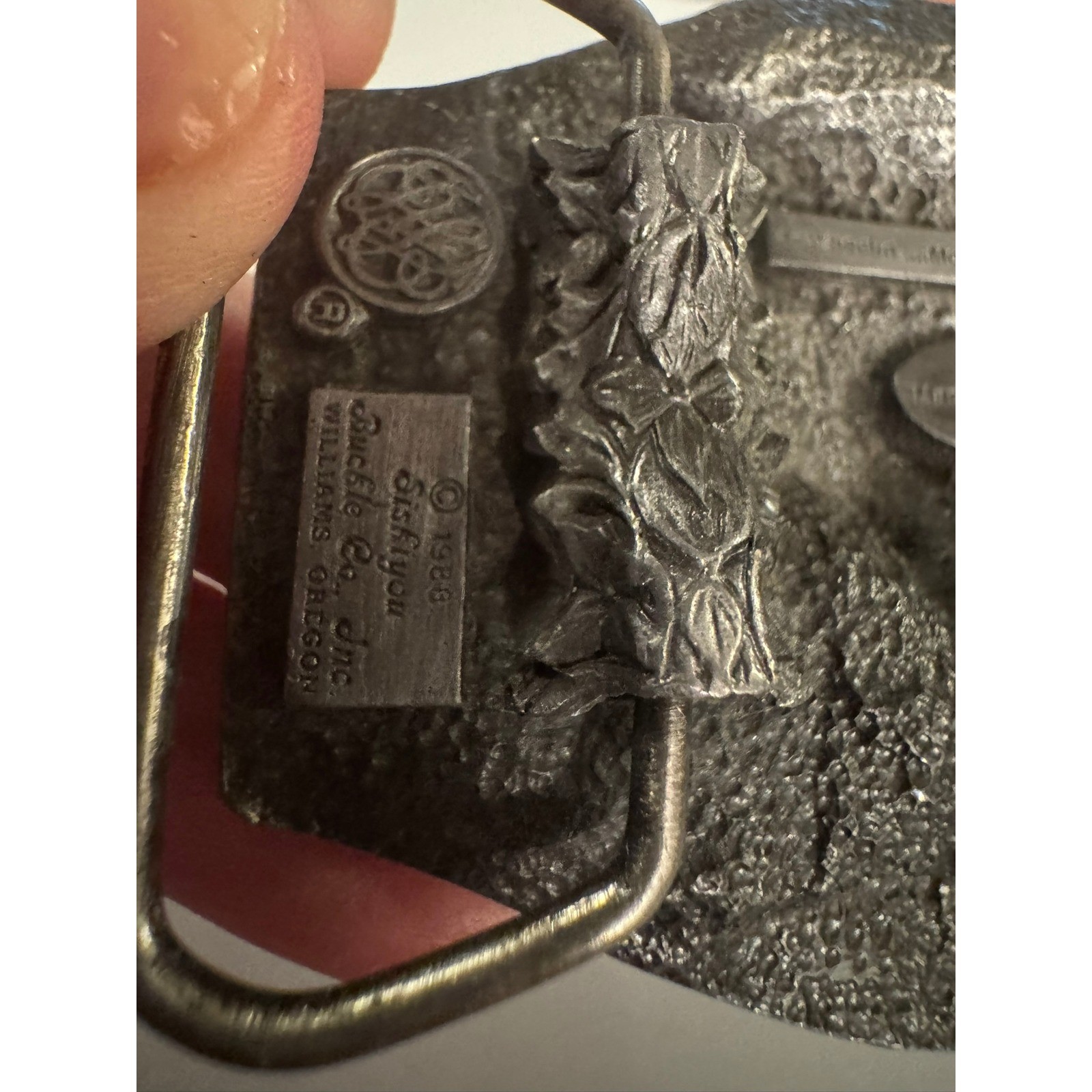 Vintage Monster Truck 4×4 Off Road SUV Belt Buckle Silver Tone 3D Relief 1988