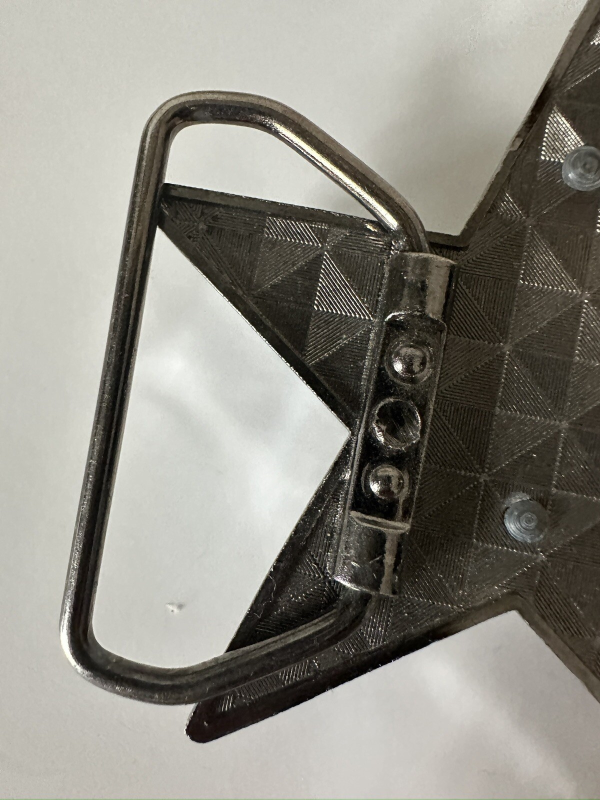 Pewter Belt Buckle Rhinestone Star clear