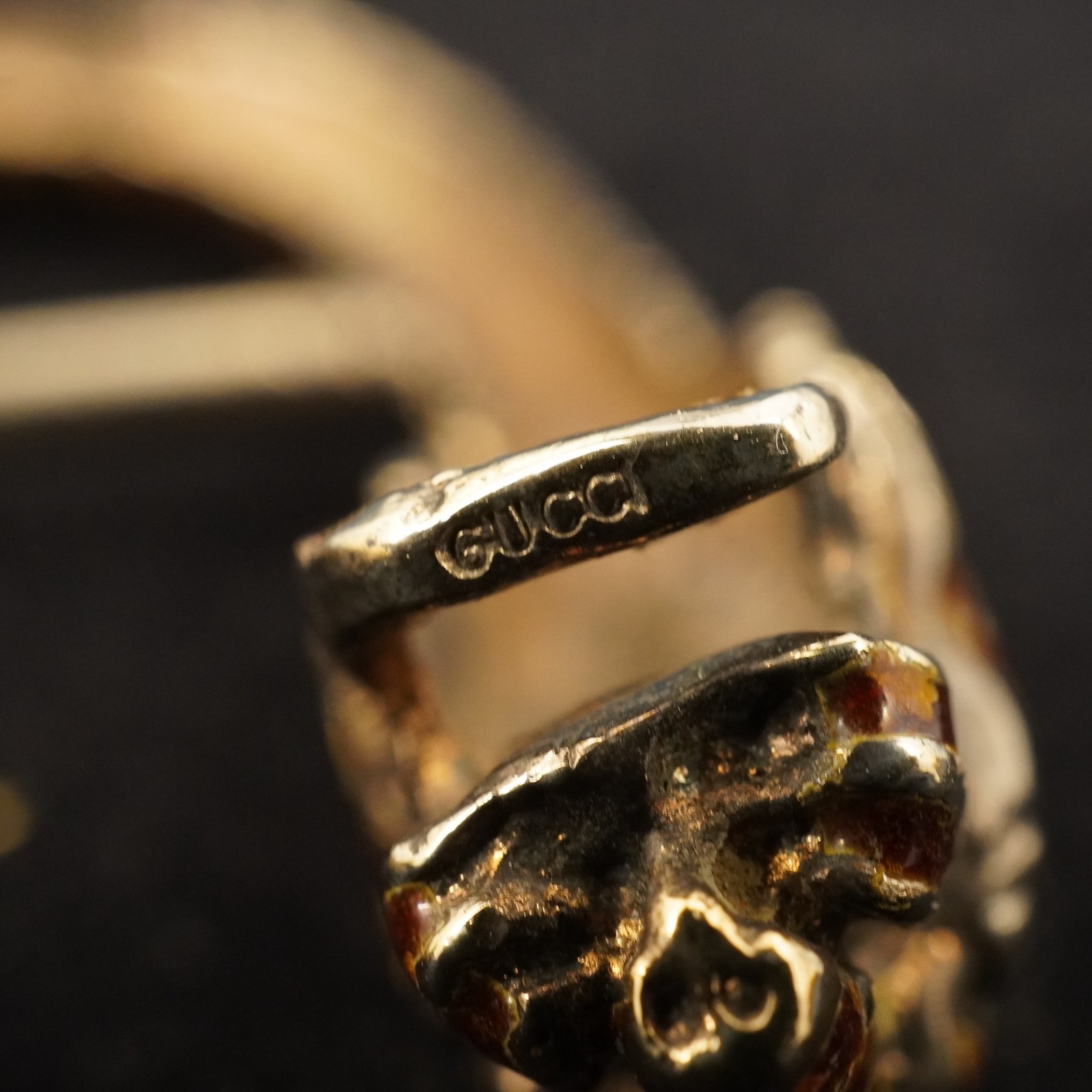 GUCCI Sterling Silver & Enamel Jaguar Belt Buckle – Free Shipping USA