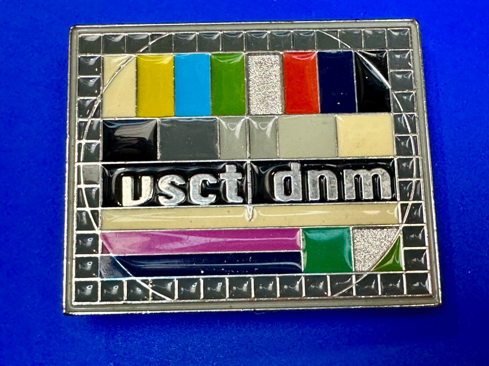VSCT DNM Digital Print TV No Signal Standby Graphics Broadcast Gear Belt Buckle