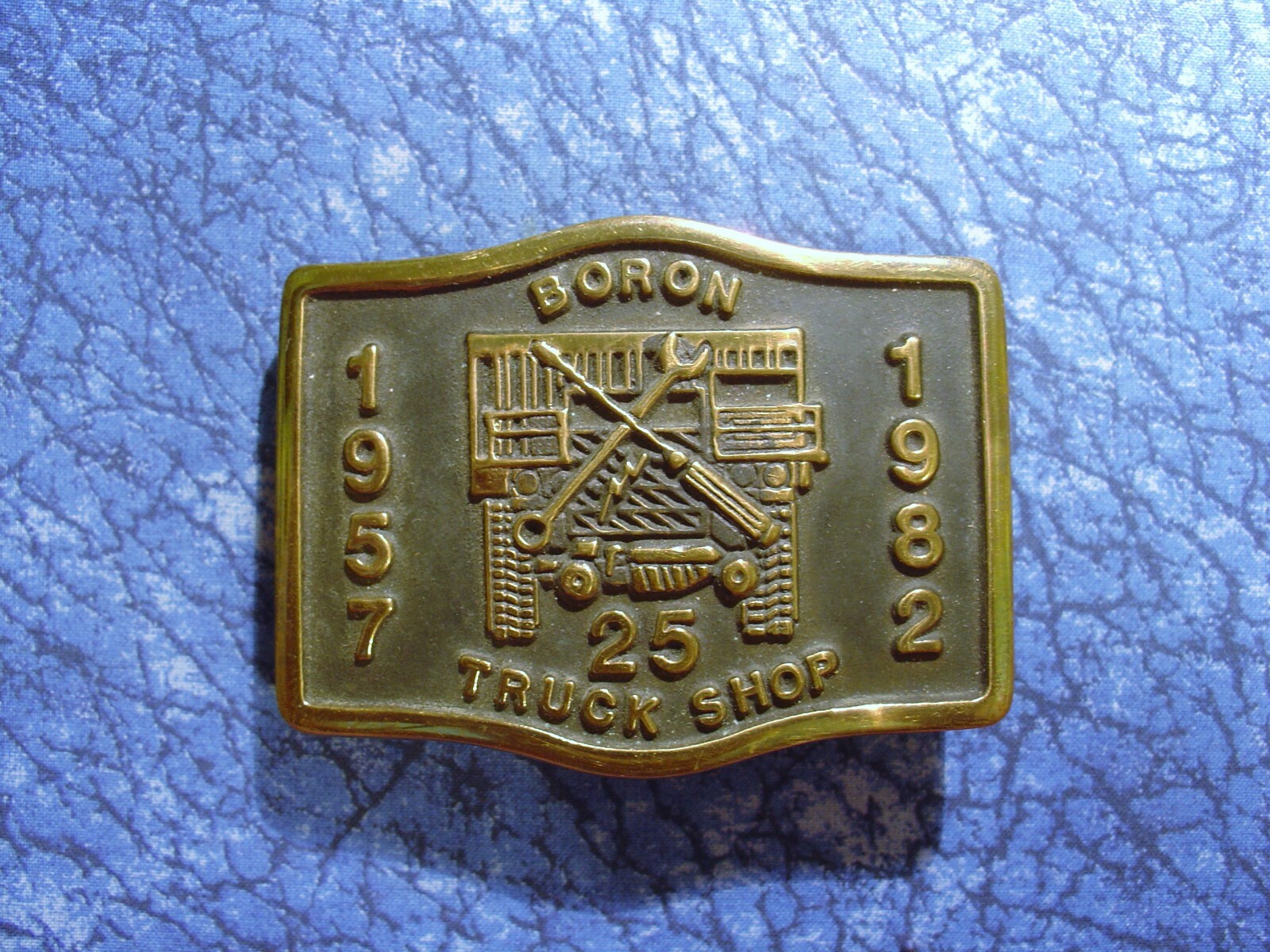 US Borax 20 Twenty Mule Team 1957-1982 Boron, CA Truck Shop Mining Belt Buckle