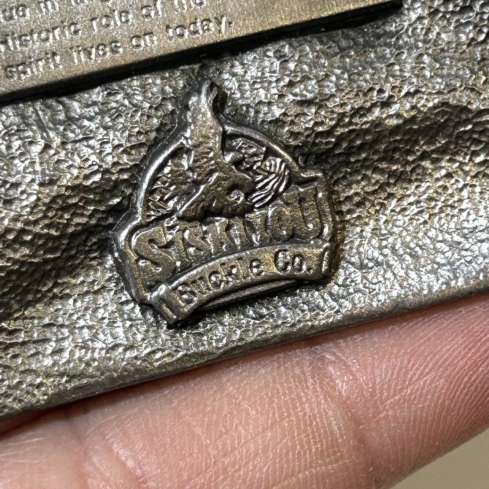 Vintage Siskiyou 1986 Steam Engine Train Belt Buckle Railroad Locomotive USA