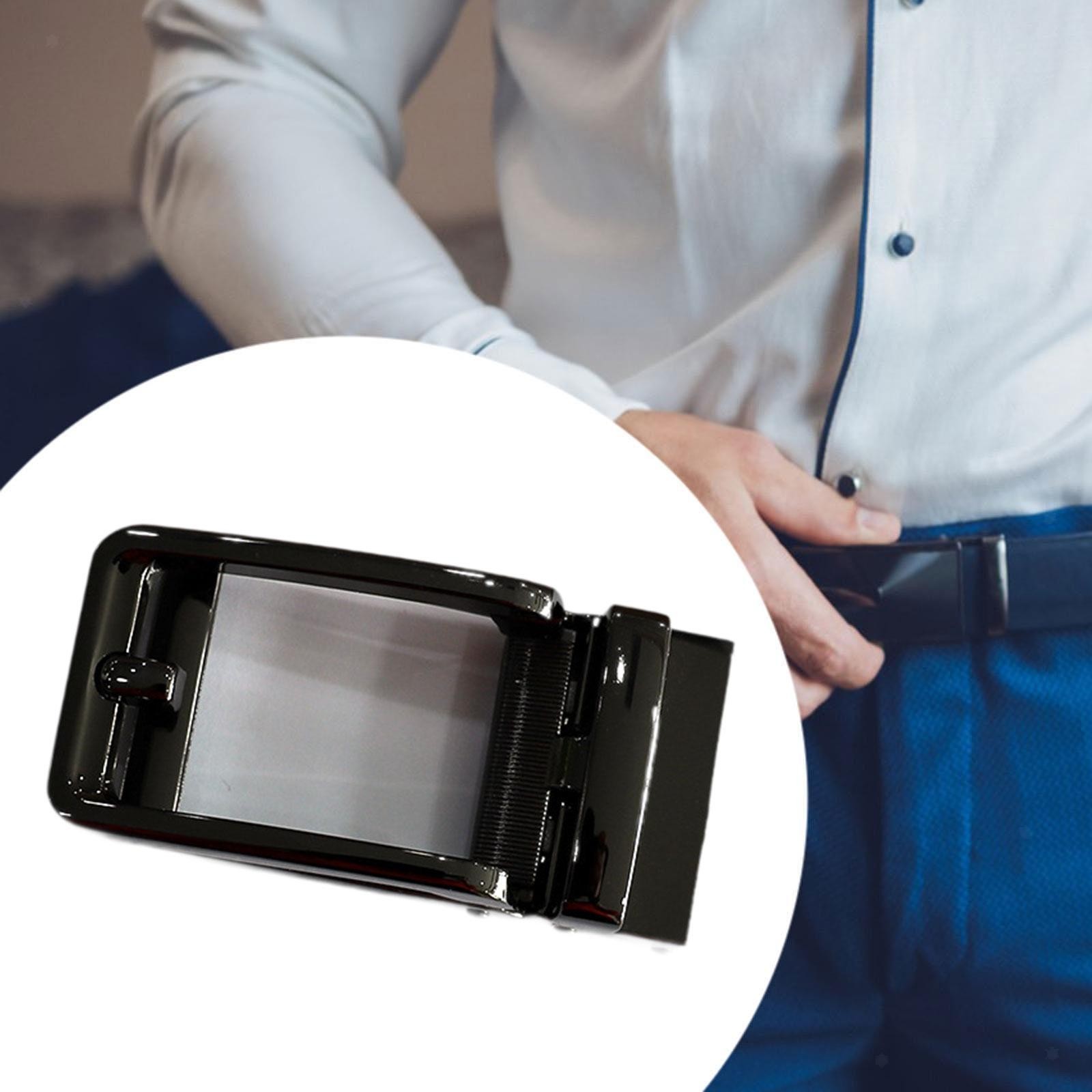 Men Ratchet Belt Buckle Slide Belt Accessory Stylish Simple Alloy Adjustable