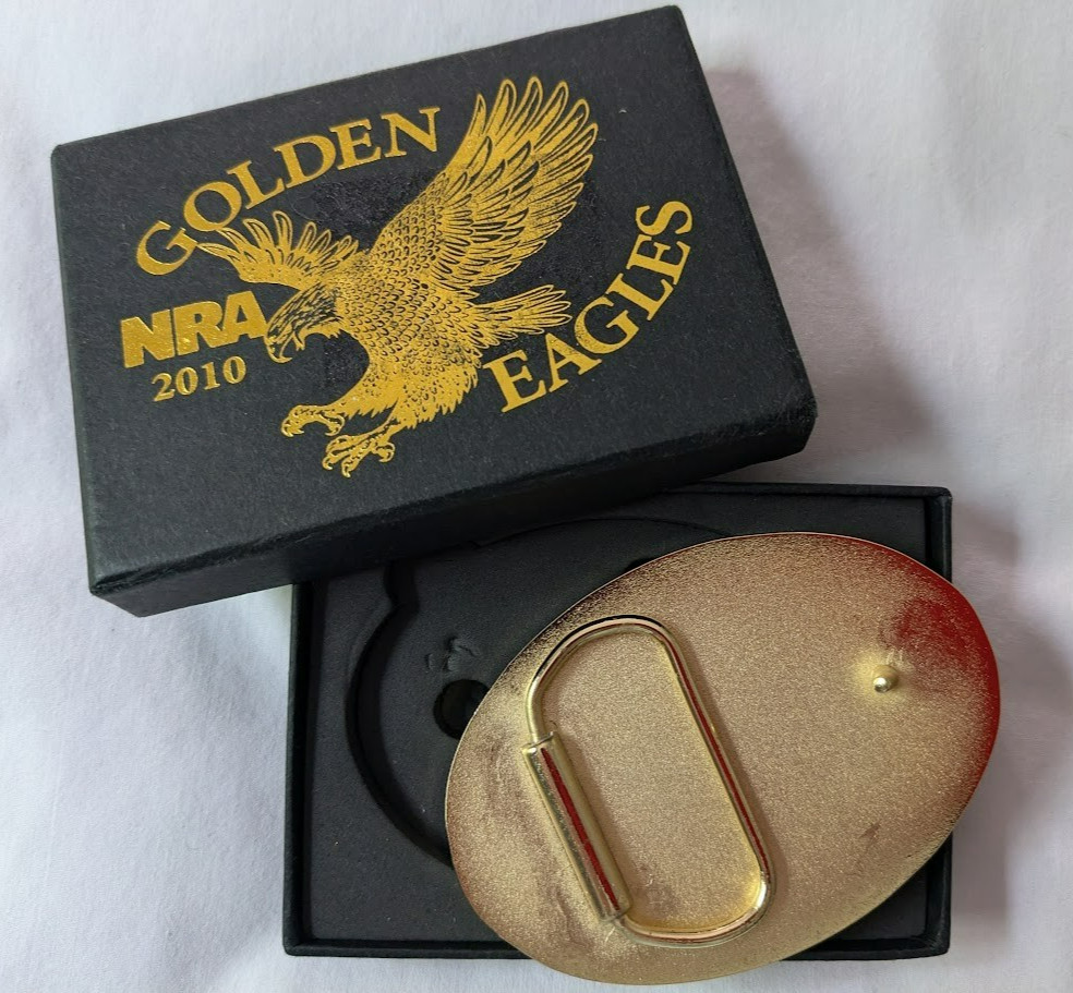 Limited Edition 2010 National Rifle Association (NRA) Golden Eagles Belt Buckle
