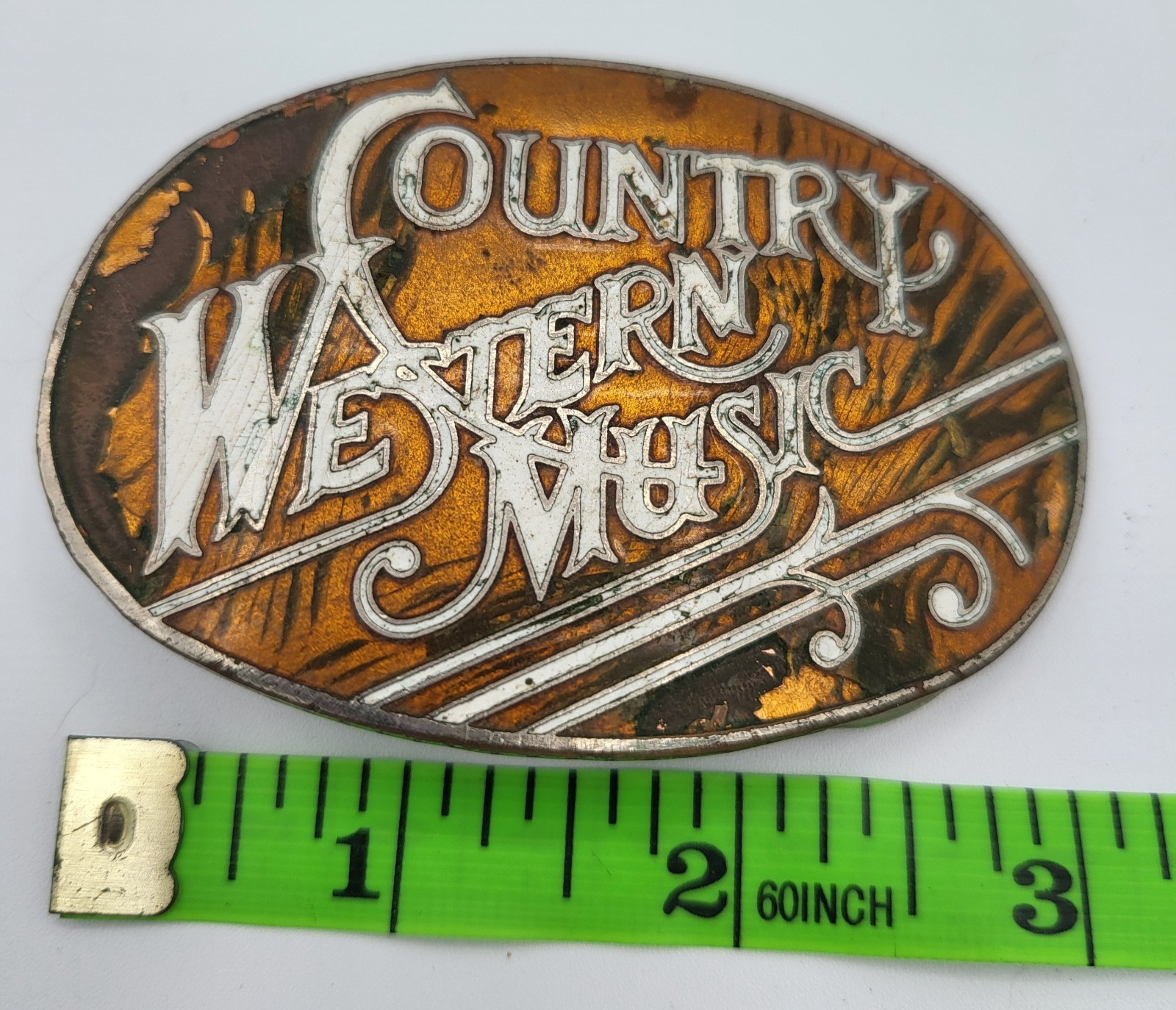 Country Music Belt Buckle Western Cowboy Oval
