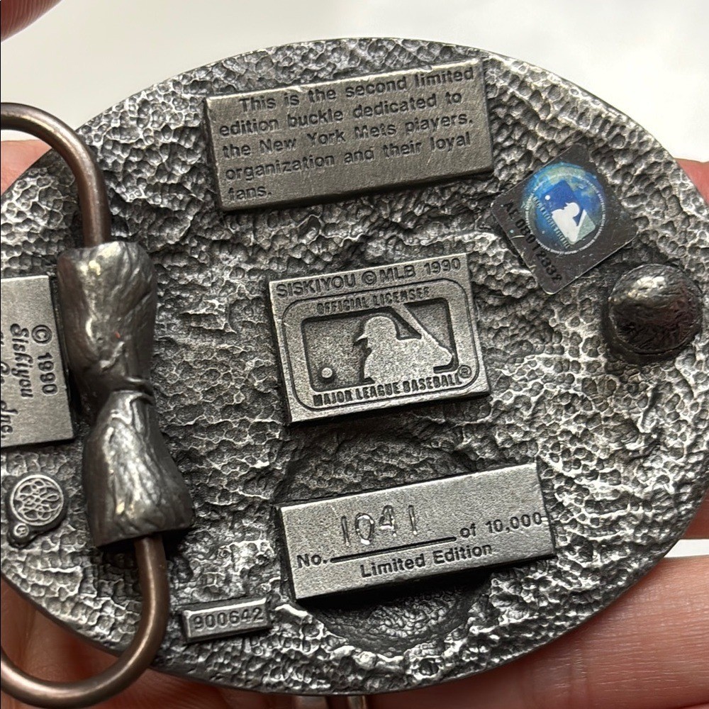 New York Mets Siskiyou 1990 Belt Buckle