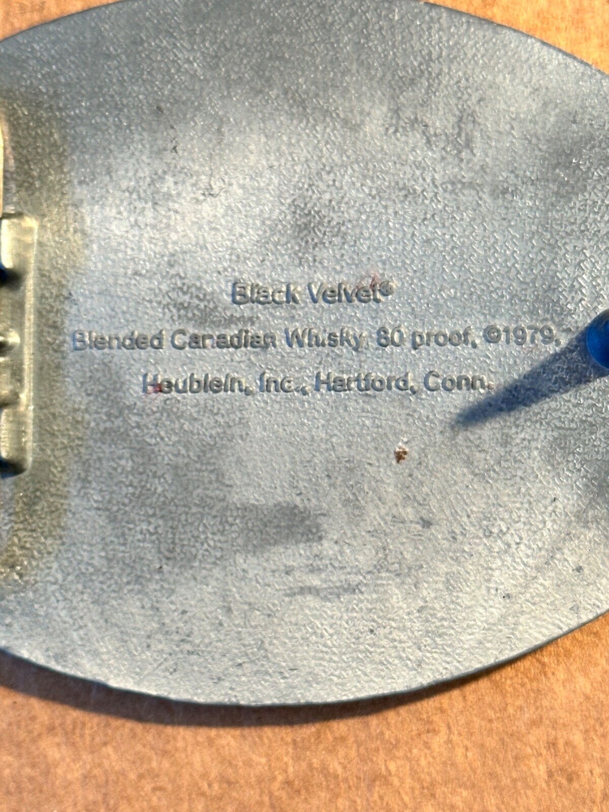 Black Velvet Whiskey Promo Spirit of Pro Rodeo Large Size Belt Buckle Vintage