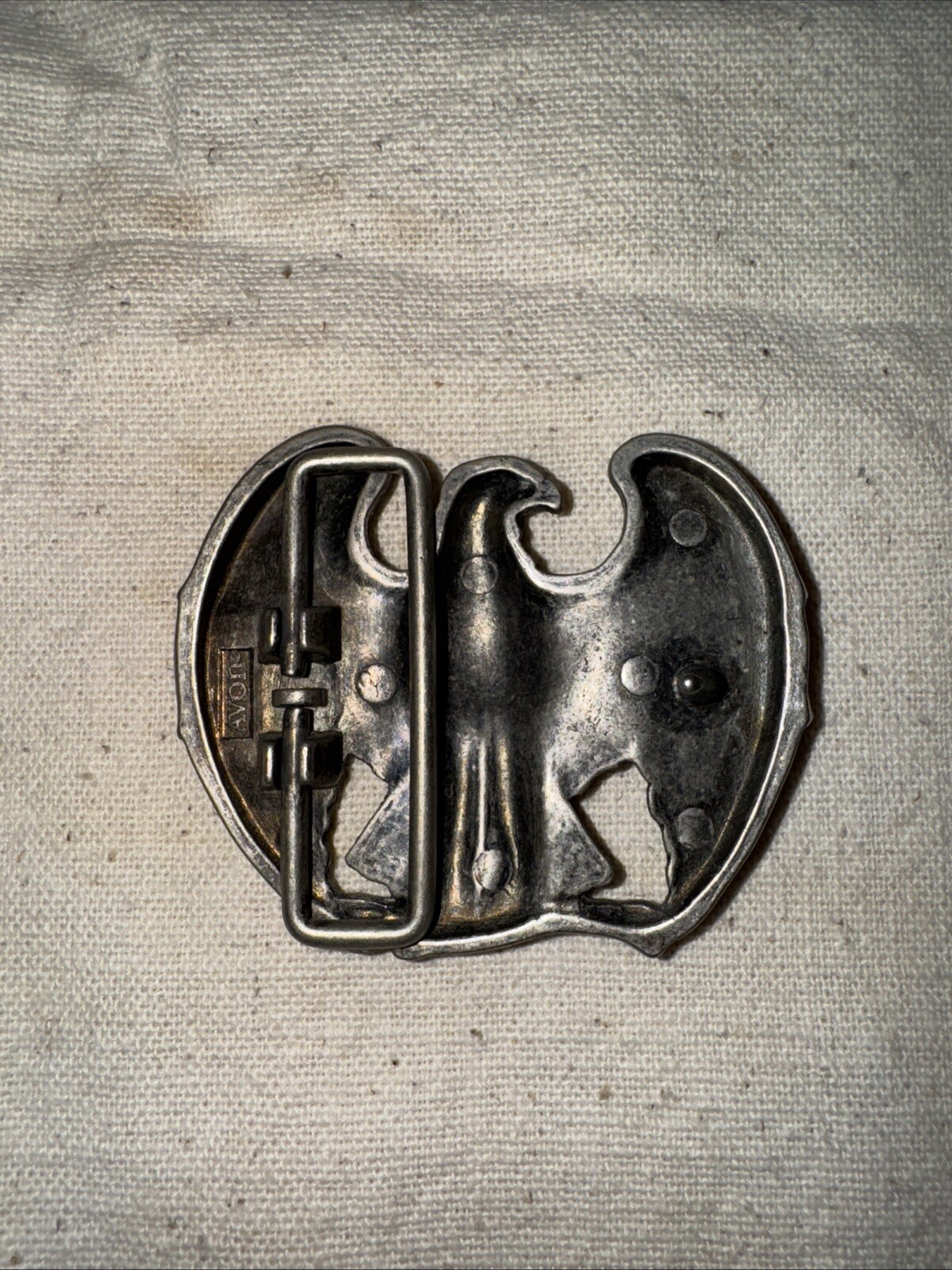 Vintage Avon Pewter Tone Metal Eagle Belt Buckle. (B4).