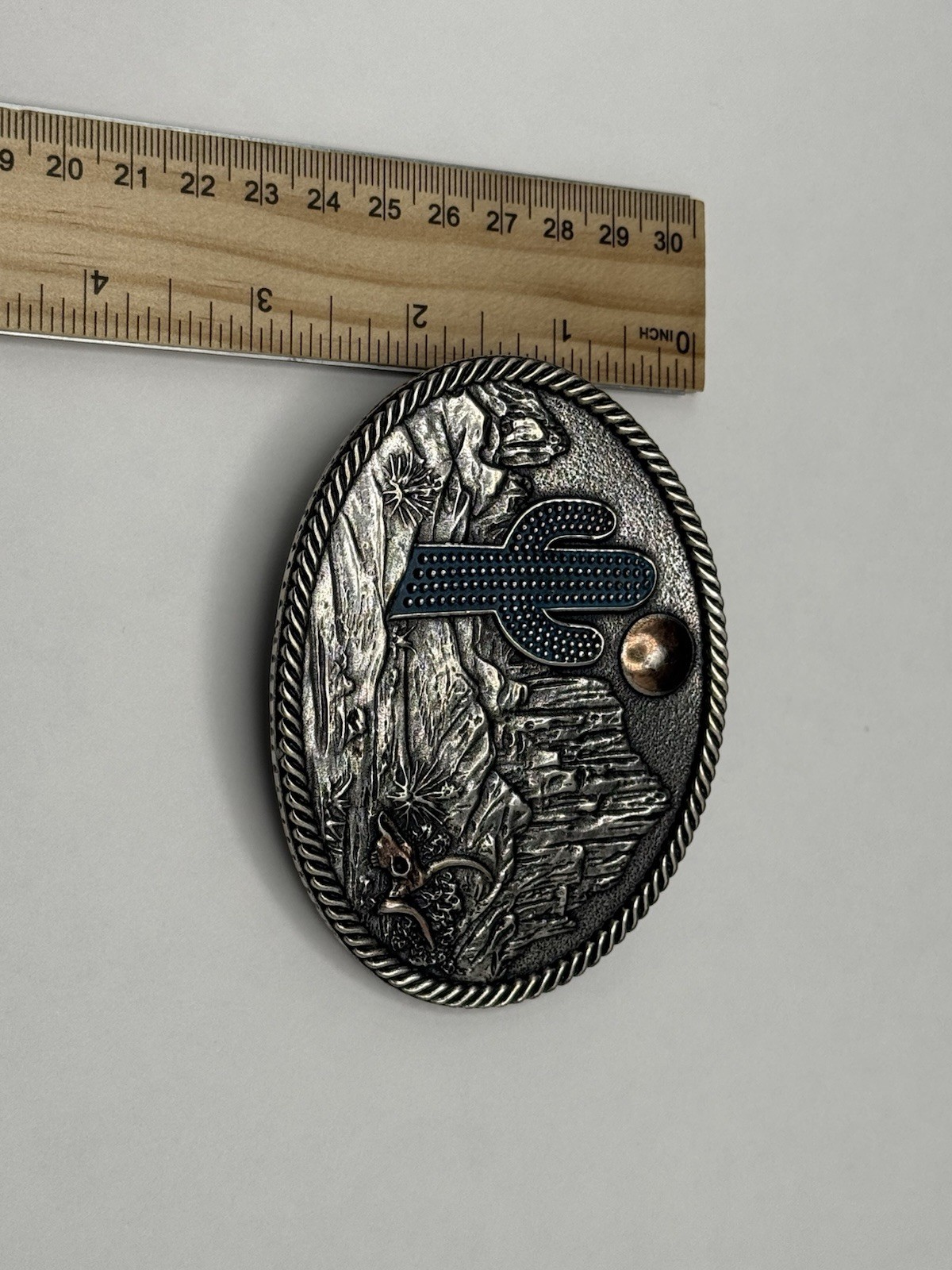 (#320) Montana Silversmiths Ladies Desert Moon Cactus Attitude Buckle A825