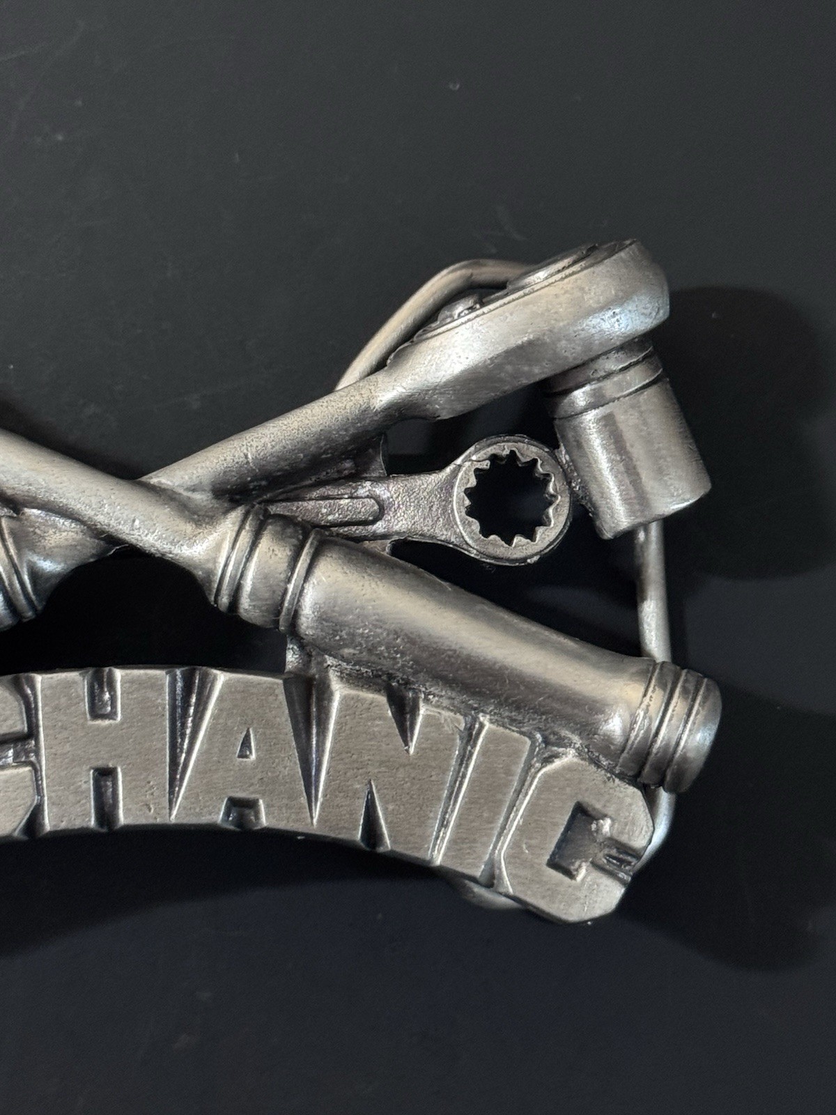 Vintage Mechanic Ratchets Wrench Tools Belt Buckle Made In USA