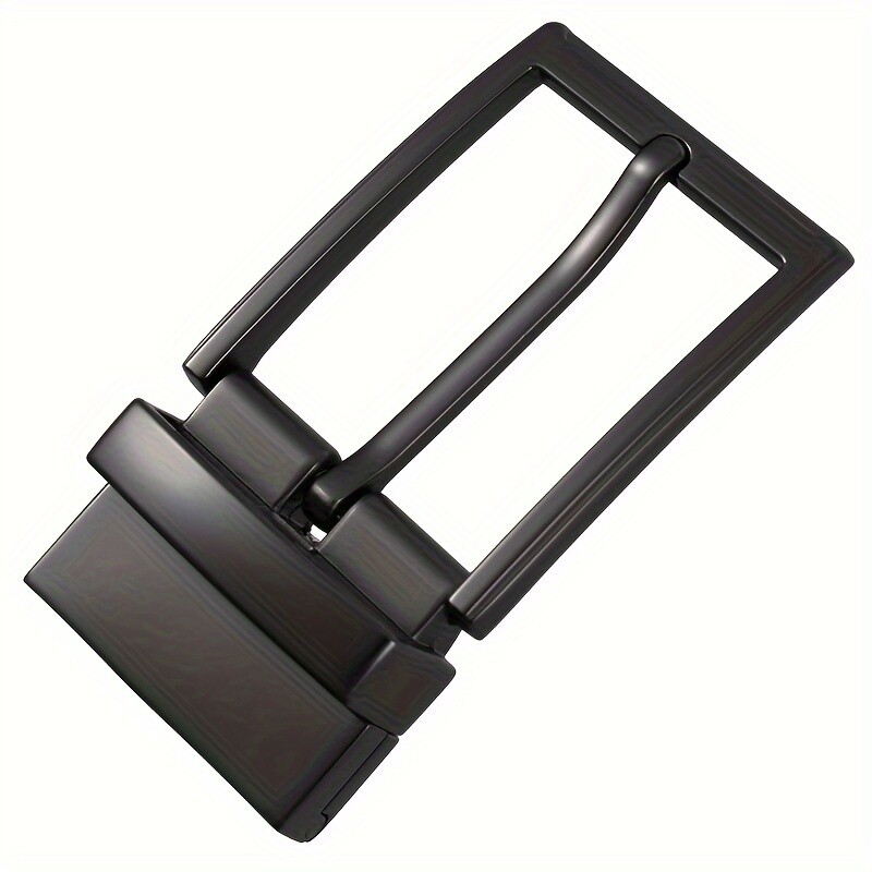 Men Belt Buckle Replacement Reversible Classic Business Black Silver 3.5cm