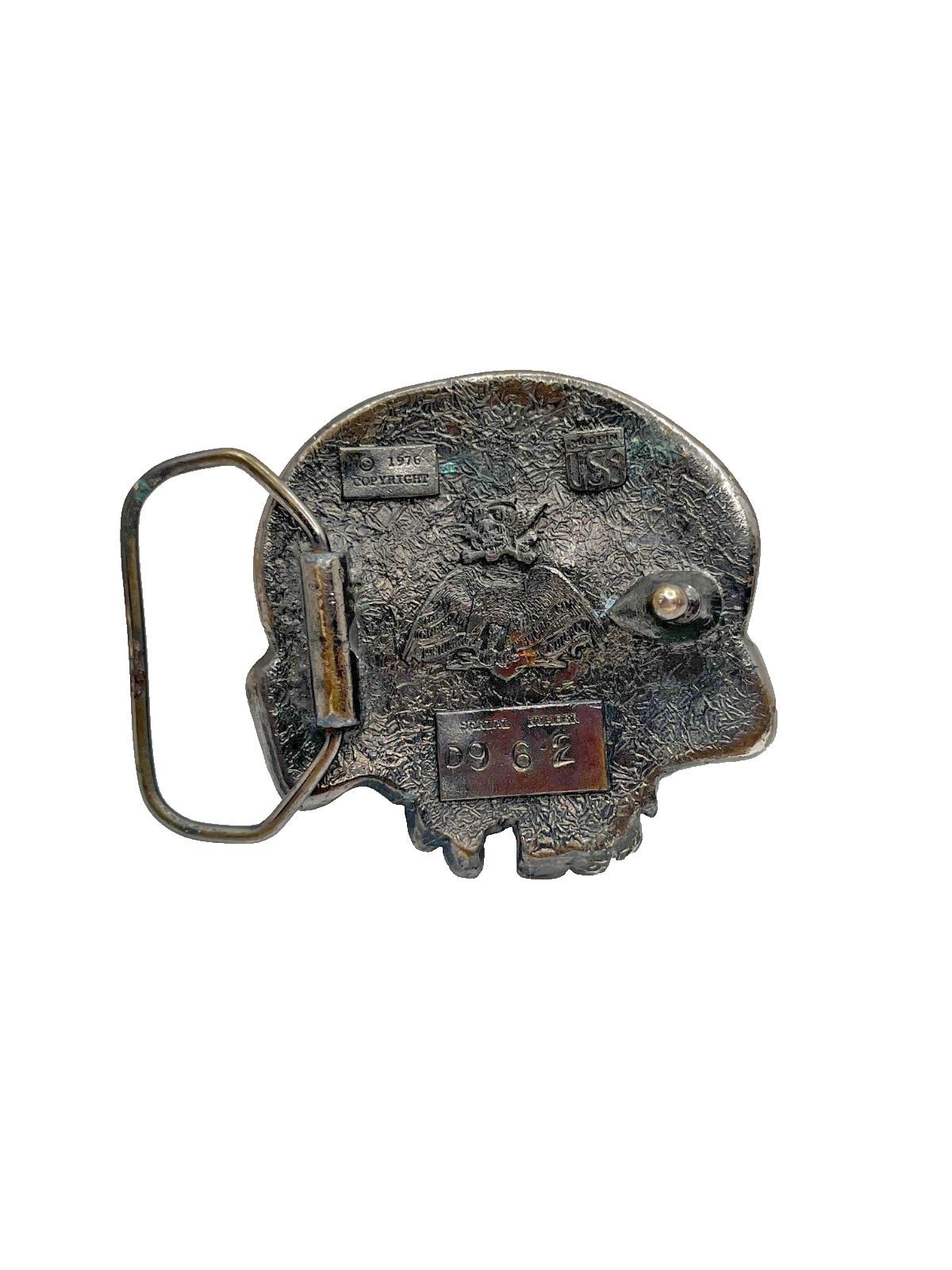 The Great American Buckles Co. Chicago 1976 Skull Belt Buckle