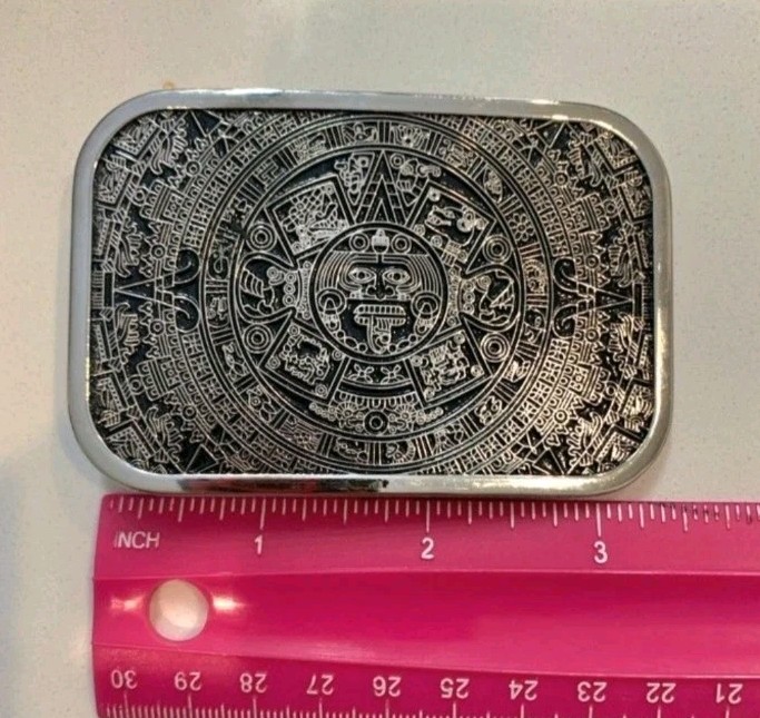 New Aztec Mayan calendar mens women&rsquo;s belt buckle