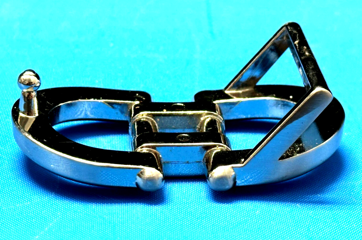 Silver Tone Metallic Double D-ring Belt Buckle ONLY for Men&rsquo;s Belt