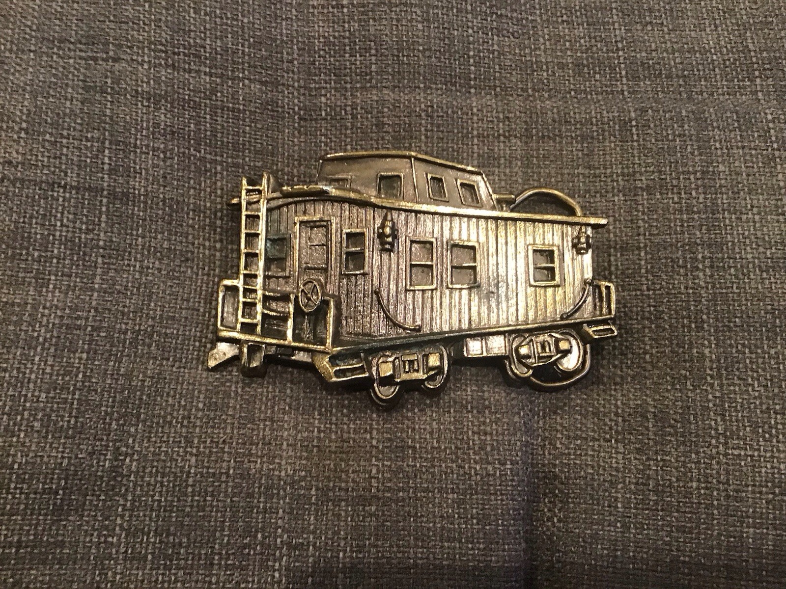 The Great American Buckle Co. Caboose Train Belt Buckle USA Chicago 1979