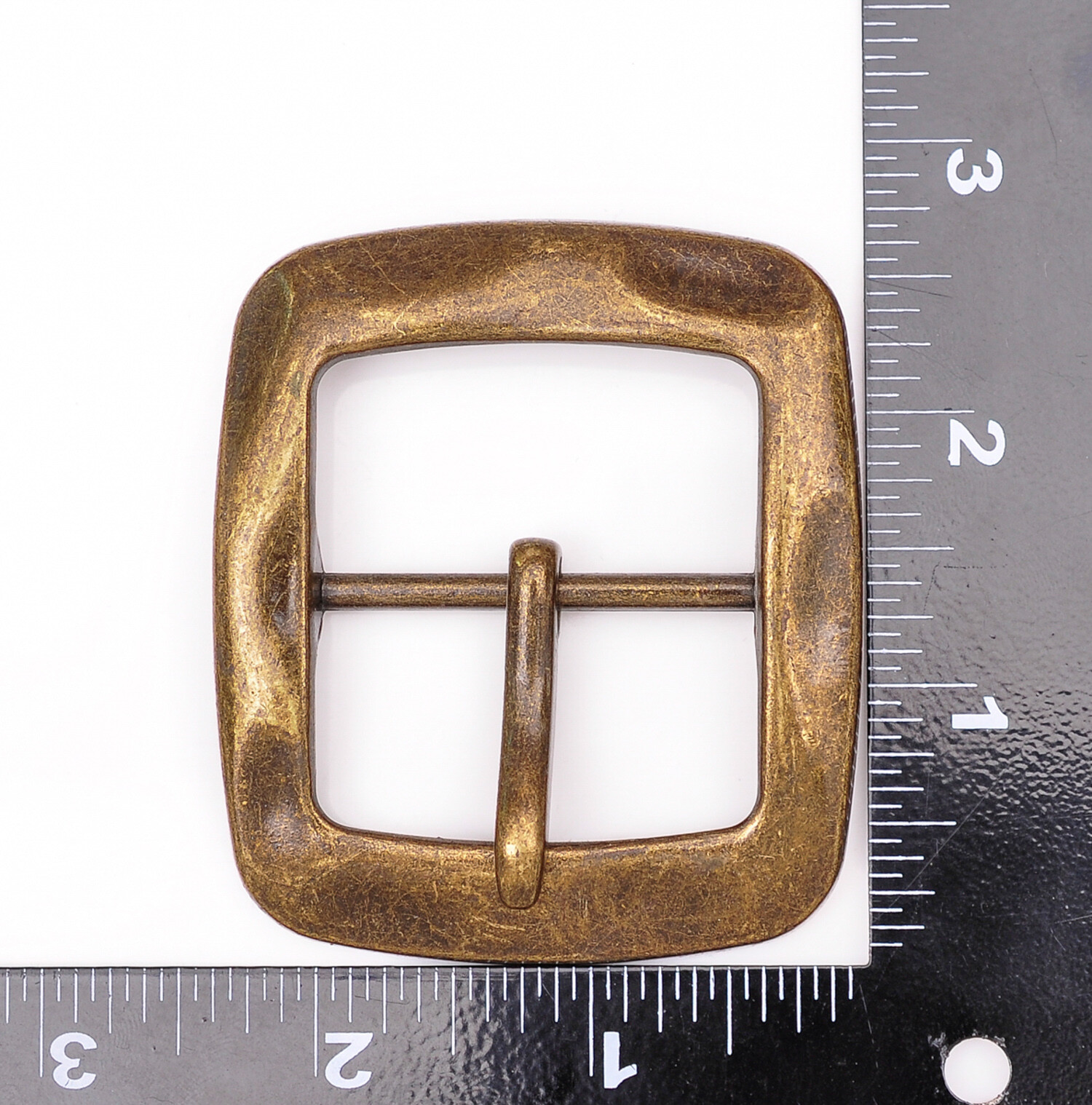 Vintage Brass Center Bar Belt Buckle for DIY Leathercraft Belt Fit 40mm Strap