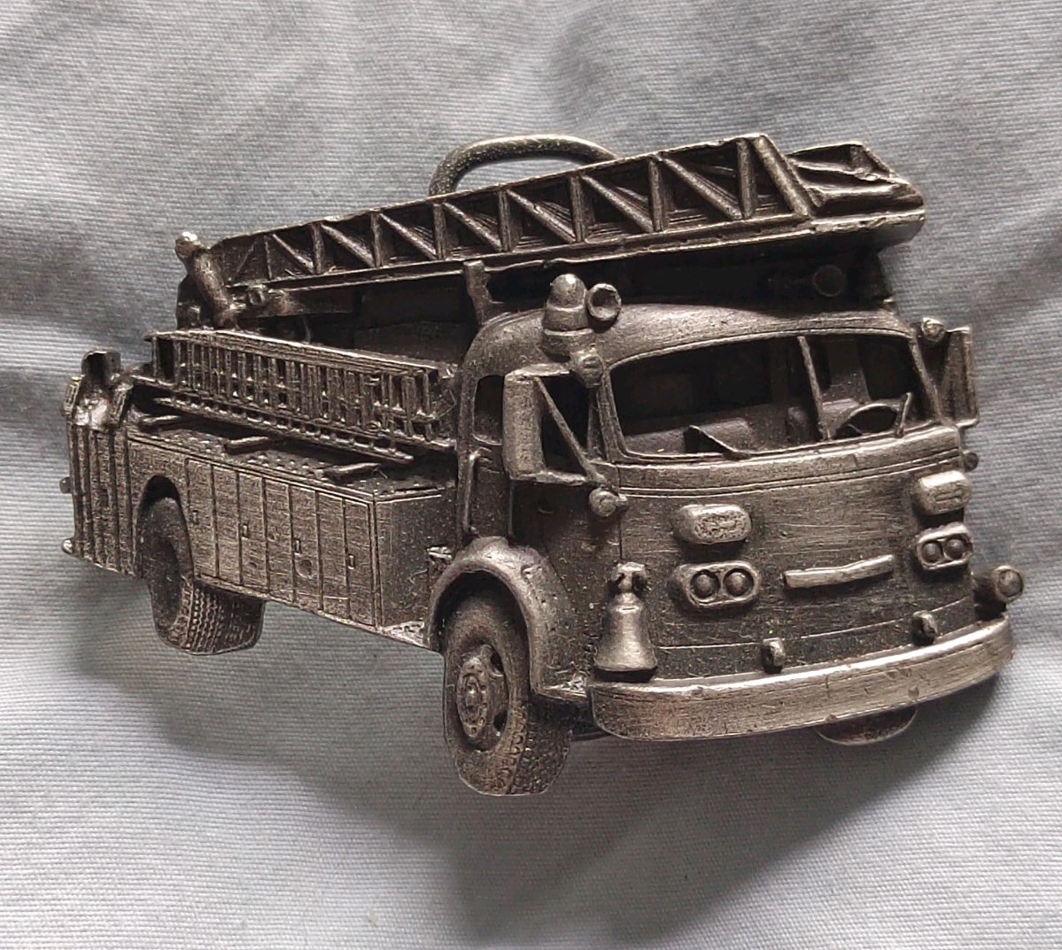1978 Bergamot Brassworks Fire Truck Belt Buckle G-38 Made in USA