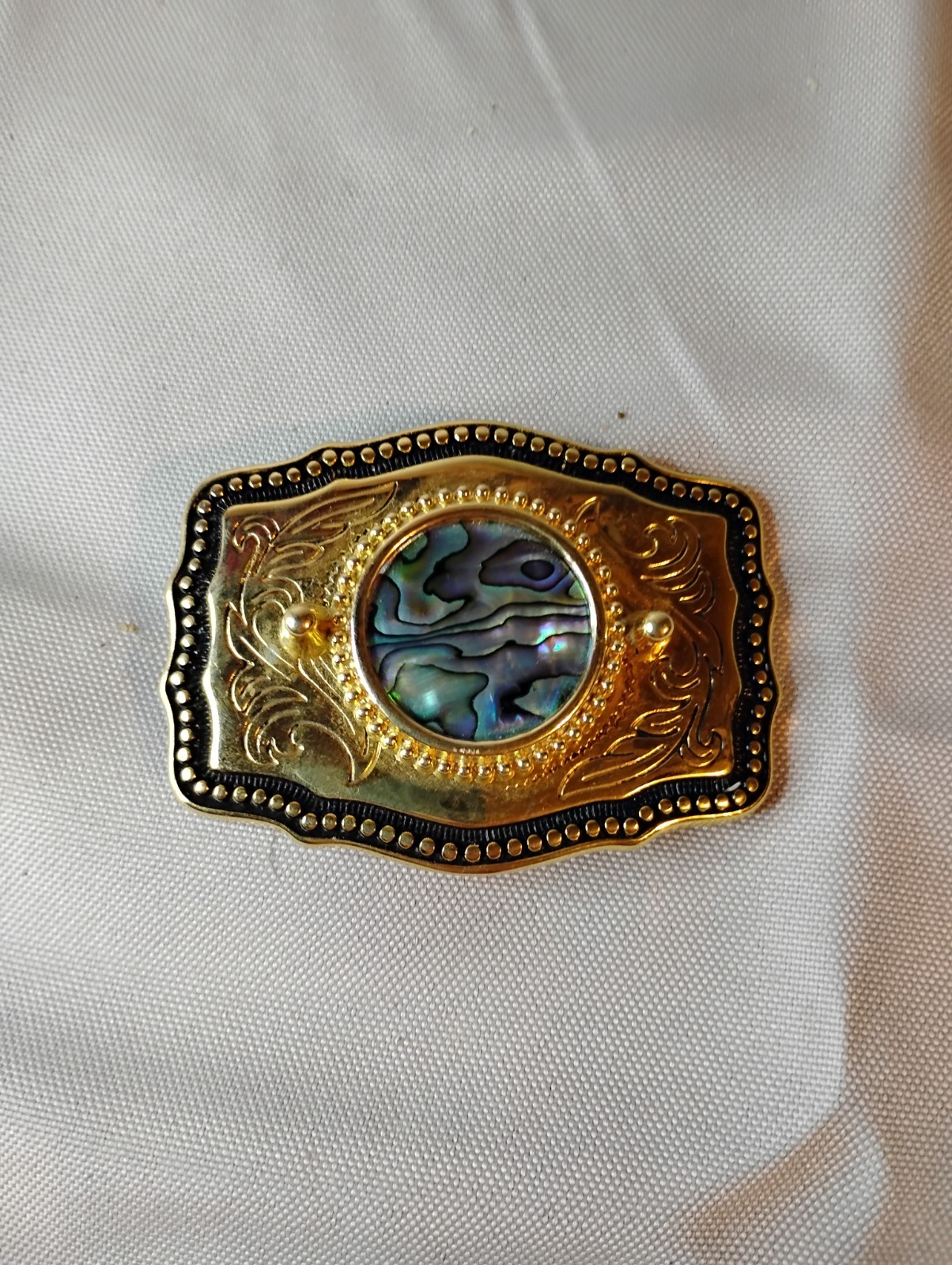 Western Style Belt Buckle with a cabochon insert Die cast Buckle 3.5” Made USA