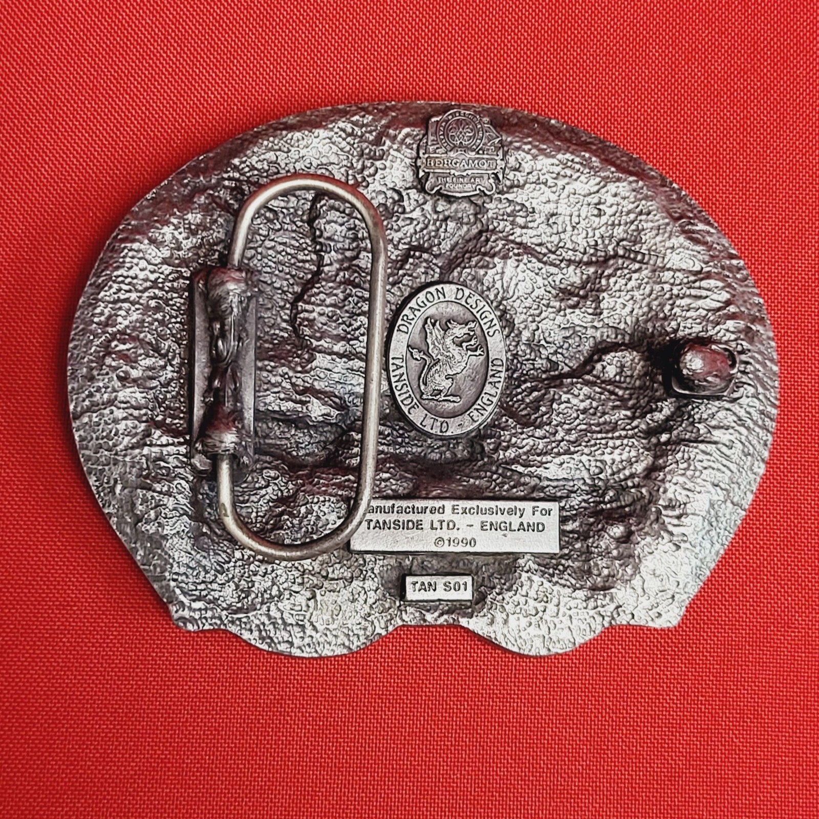 Vintage King of the Road Lone Trucker Red Artic Truck Driver Belt Buckle 1990