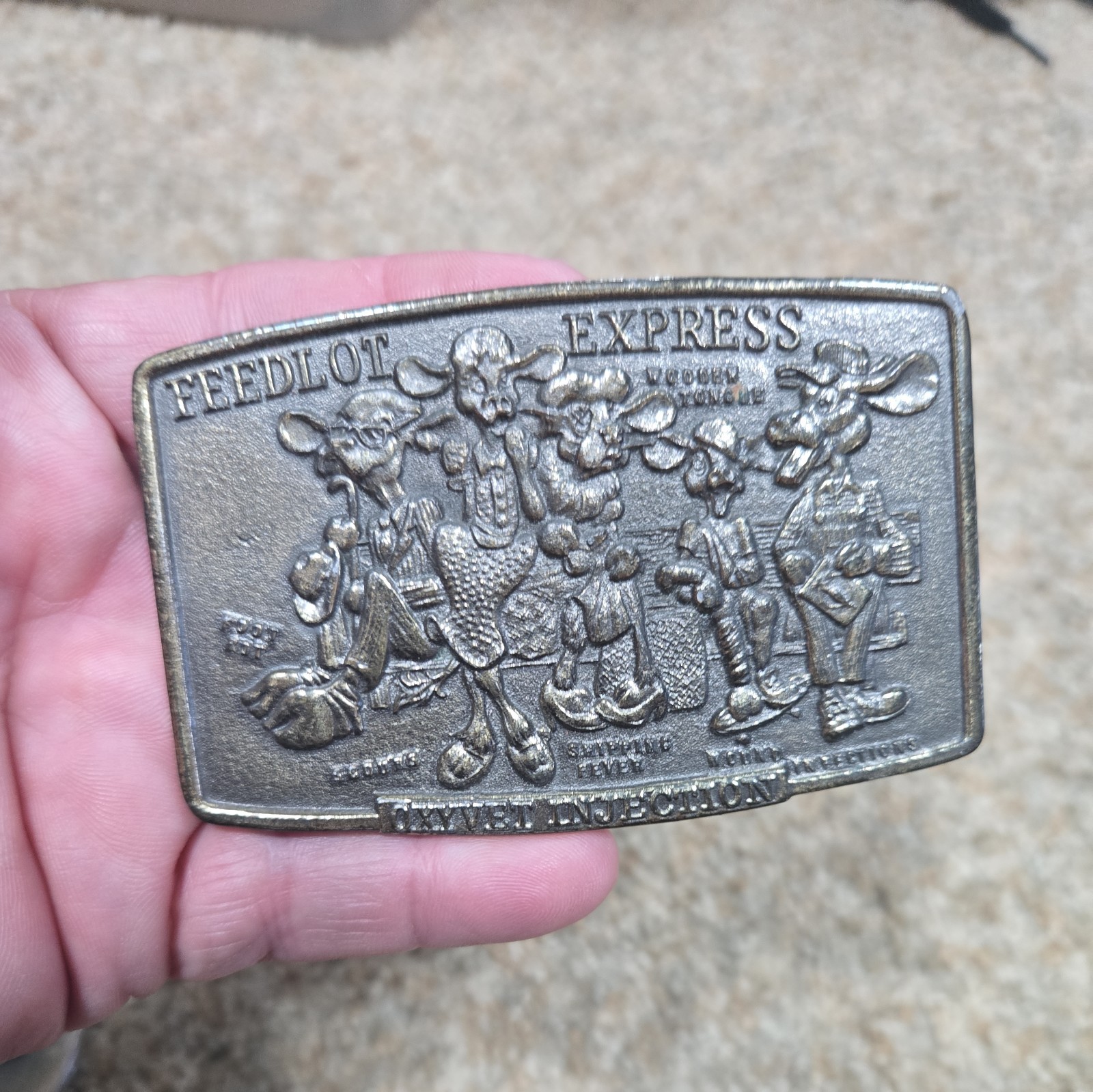 Lot Of 4 Belt Buckles Brass, Metal
